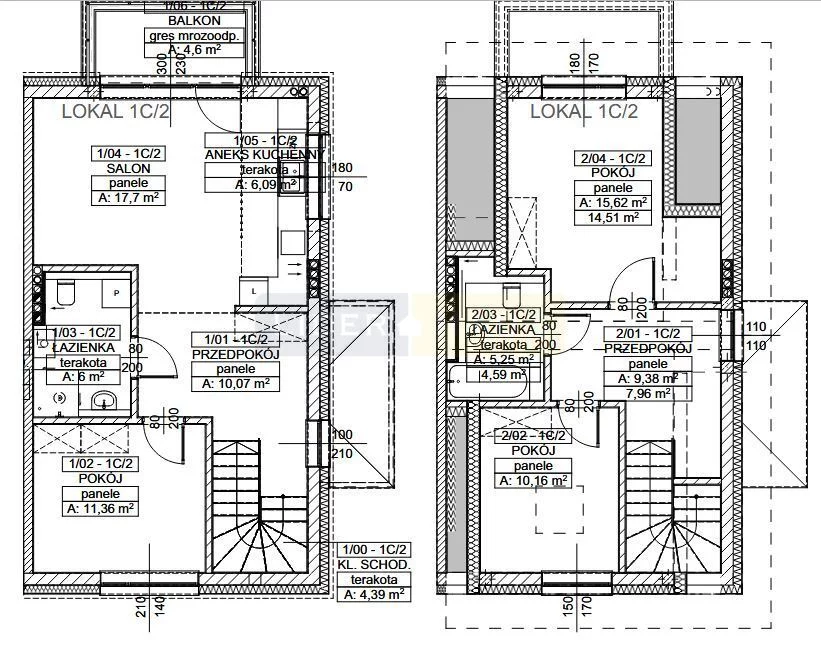 4 pokoje, mieszkanie 49,70 m², piętro 1, oferta nr , 2711/2145/OMS, Łomianki