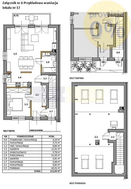 5 pokoi, mieszkanie 123,00 m², piętro 1, oferta nr , 2770/2145/OMS, Nasielsk