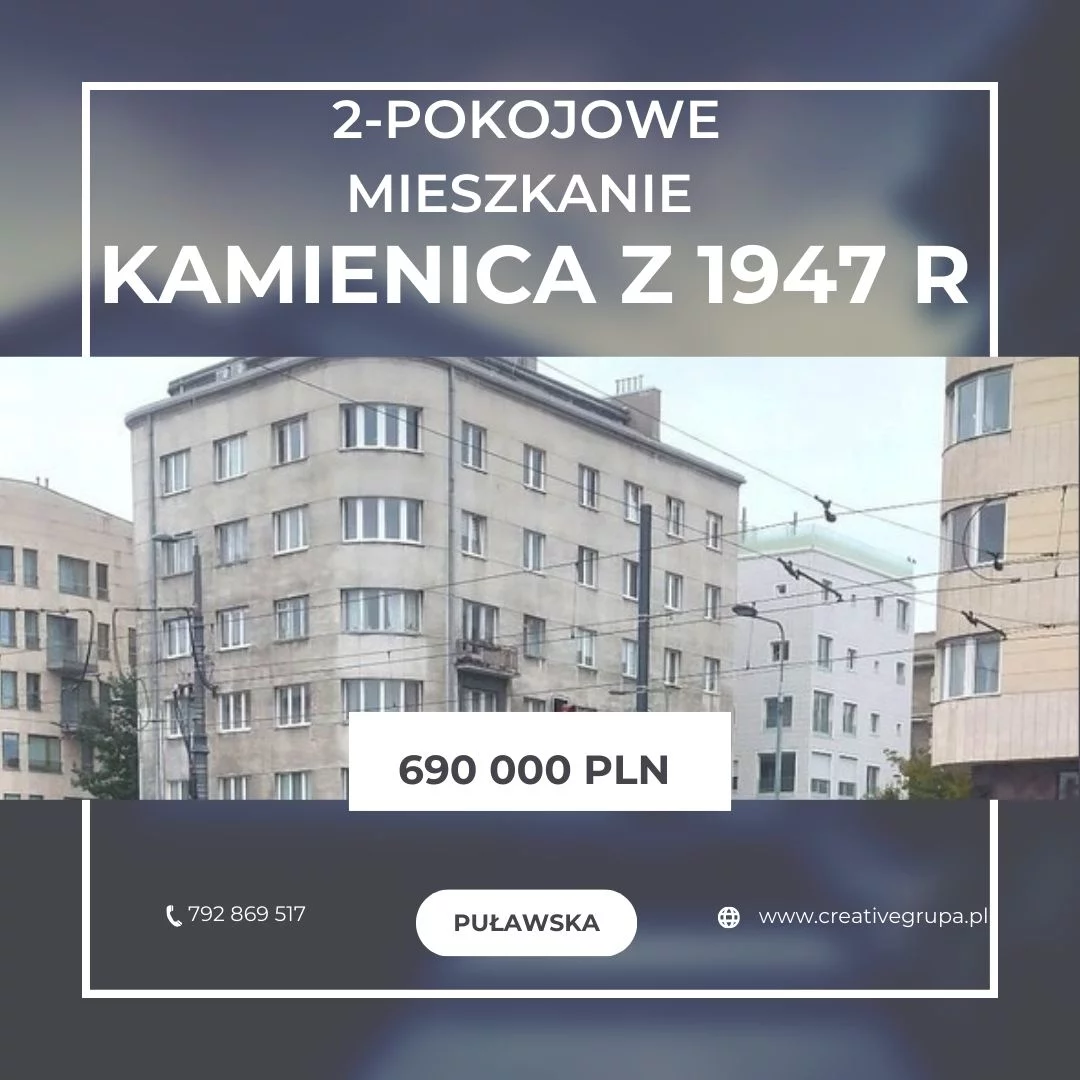 2 pokoje w klimatycznej kamienicy z 1947 roku