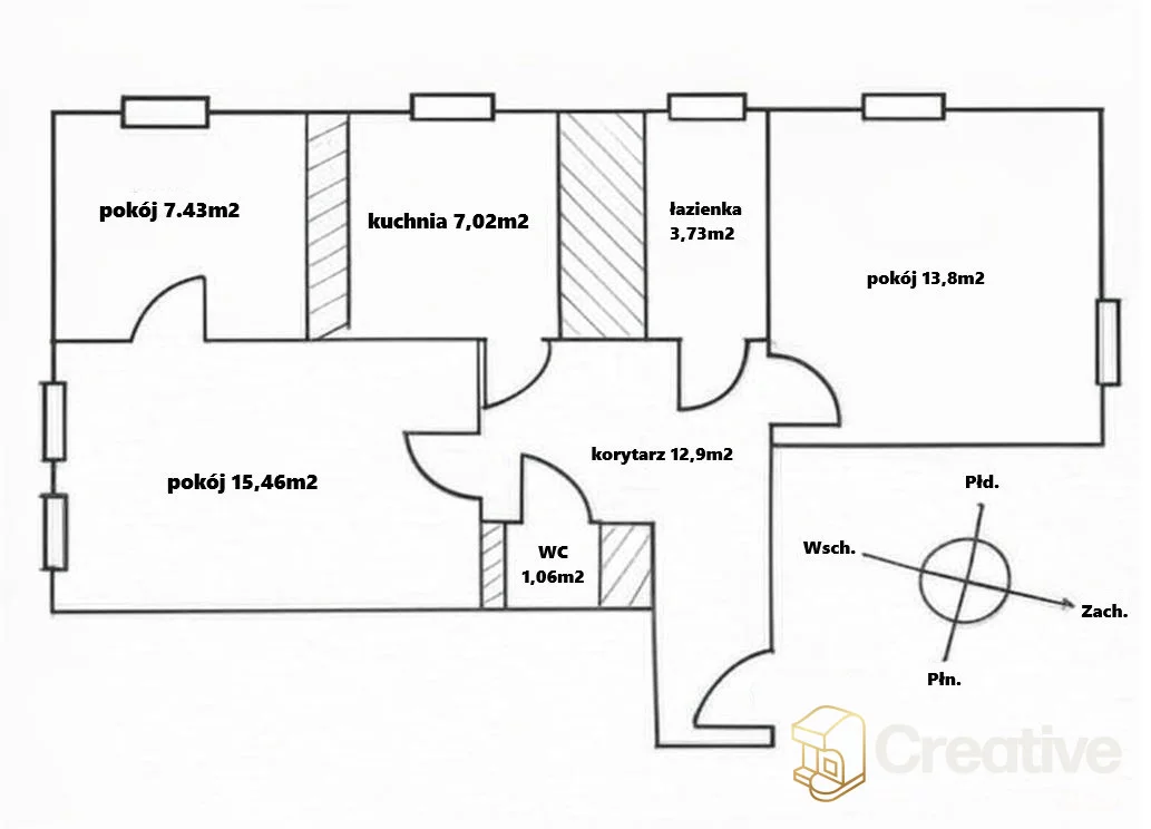 3 pokoje, mieszkanie 56,55 m², piętro 3, oferta nr , 10280396, Warszawa, Wola, al. Jana Pawła II
