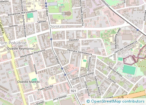 Lokalizacja inwestycji Zabrze, ul Sienkiewicza - lokale użytkowe