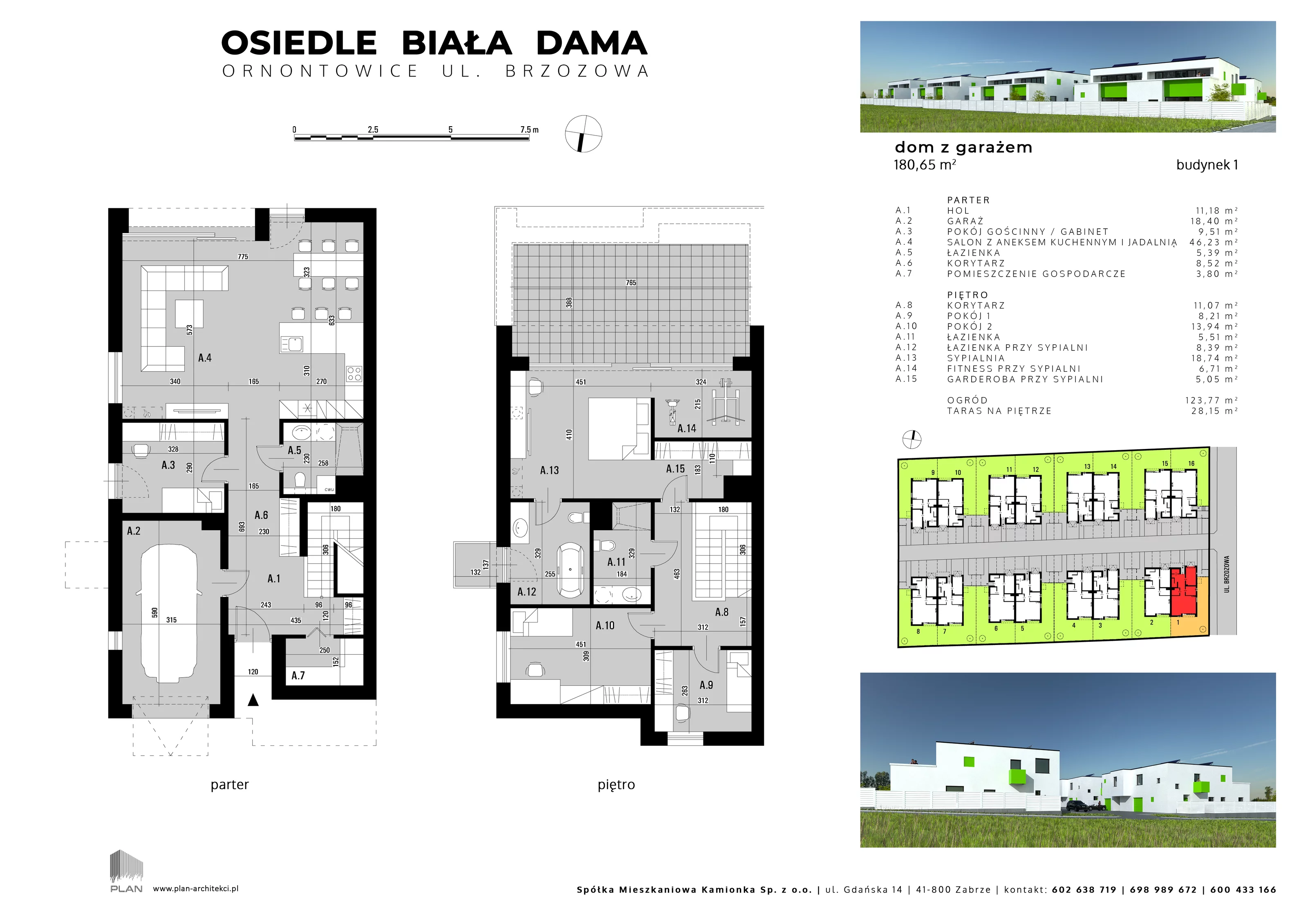 Dom 180,65 m², oferta nr 1, Osiedle Biała Dama, Ornontowice, ul. Brzozowa