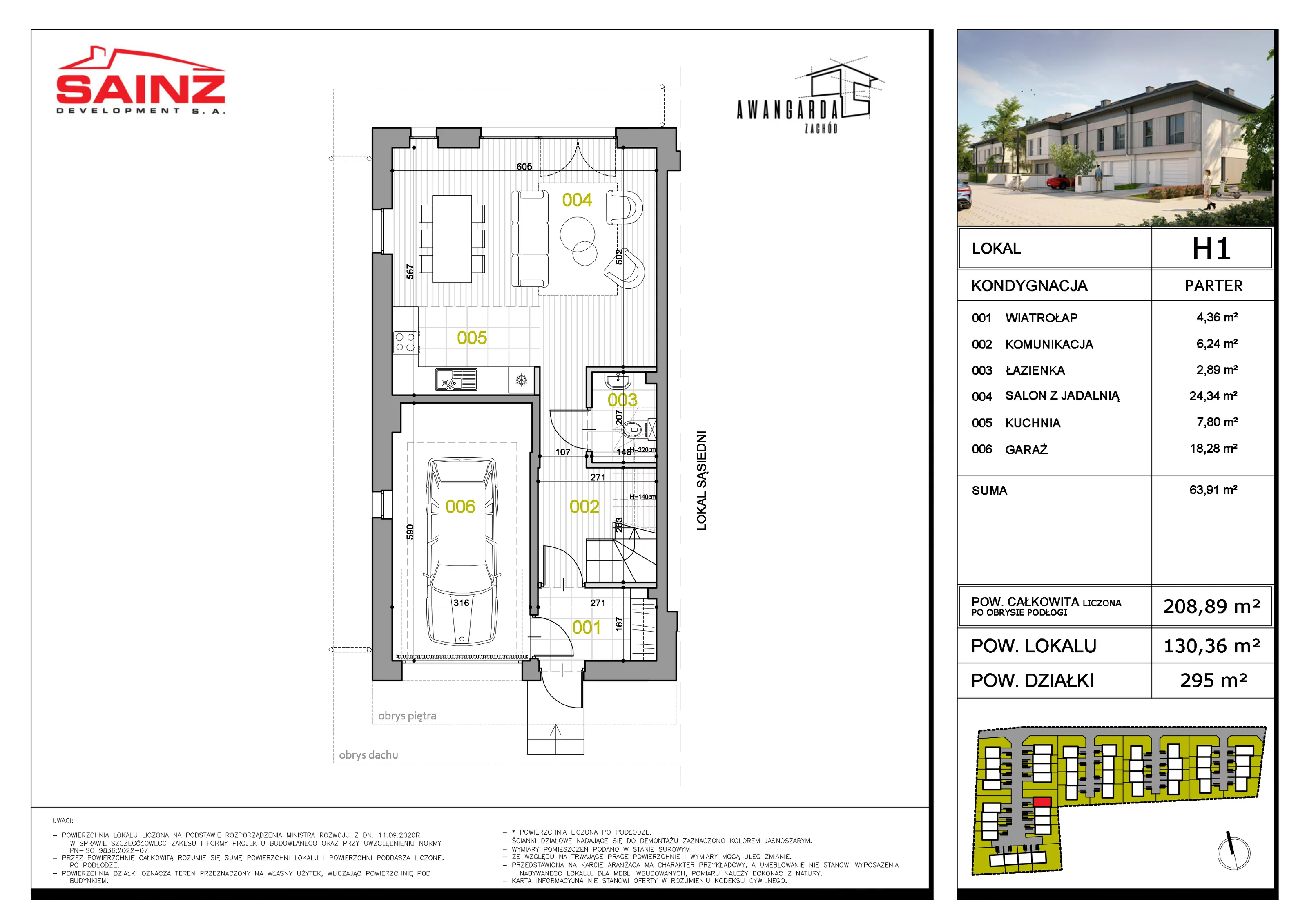 Dom 208,89 m², oferta nr H1, Awangarda Zachód, Bronisze, ul. Piastowska 34