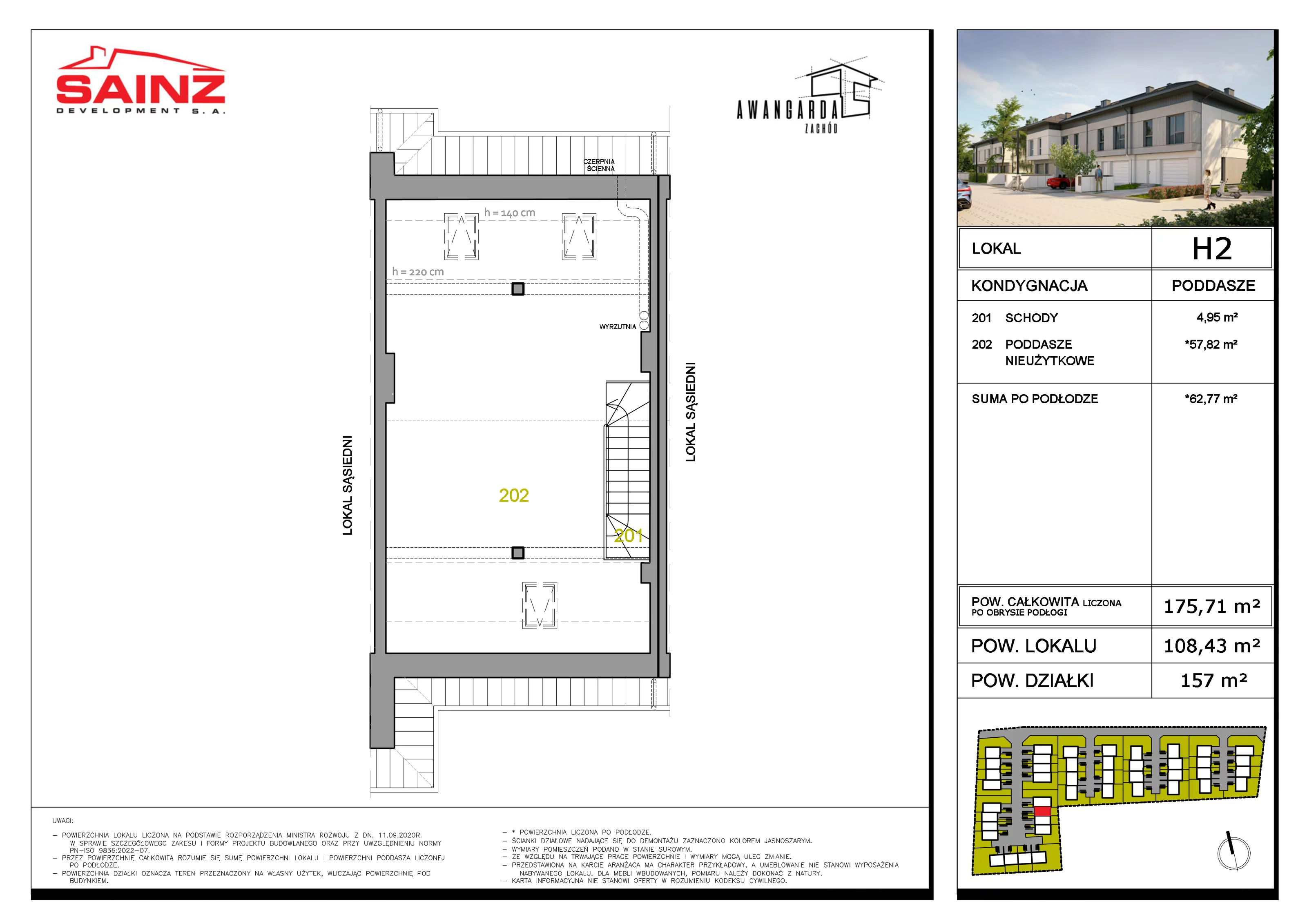 Dom 108,43 m², oferta nr H2, Awangarda Zachód, Bronisze, ul. Piastowska 34