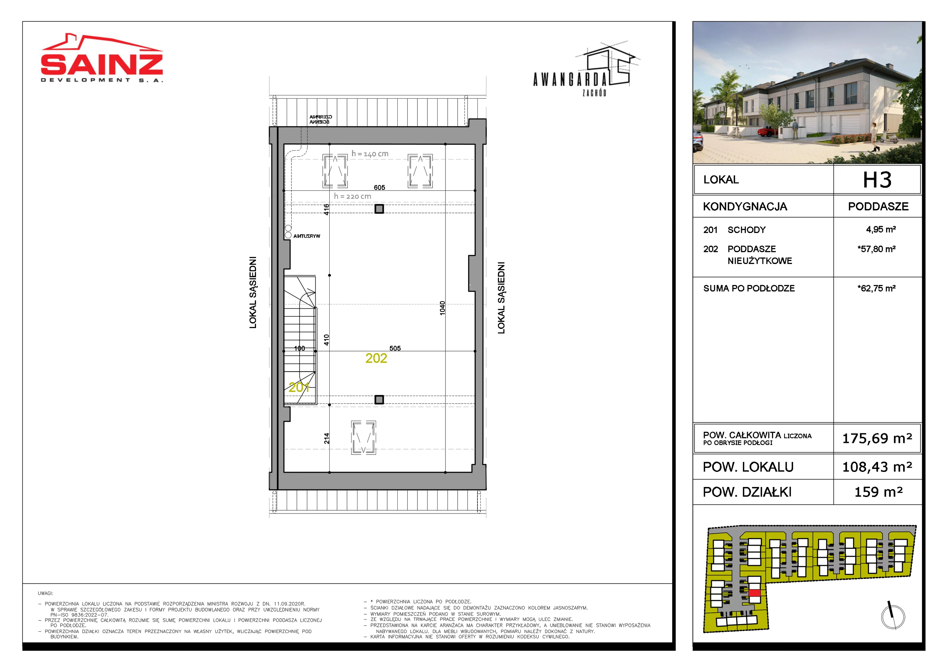 Dom 175,69 m², oferta nr H3, Awangarda Zachód, Bronisze, ul. Piastowska 34