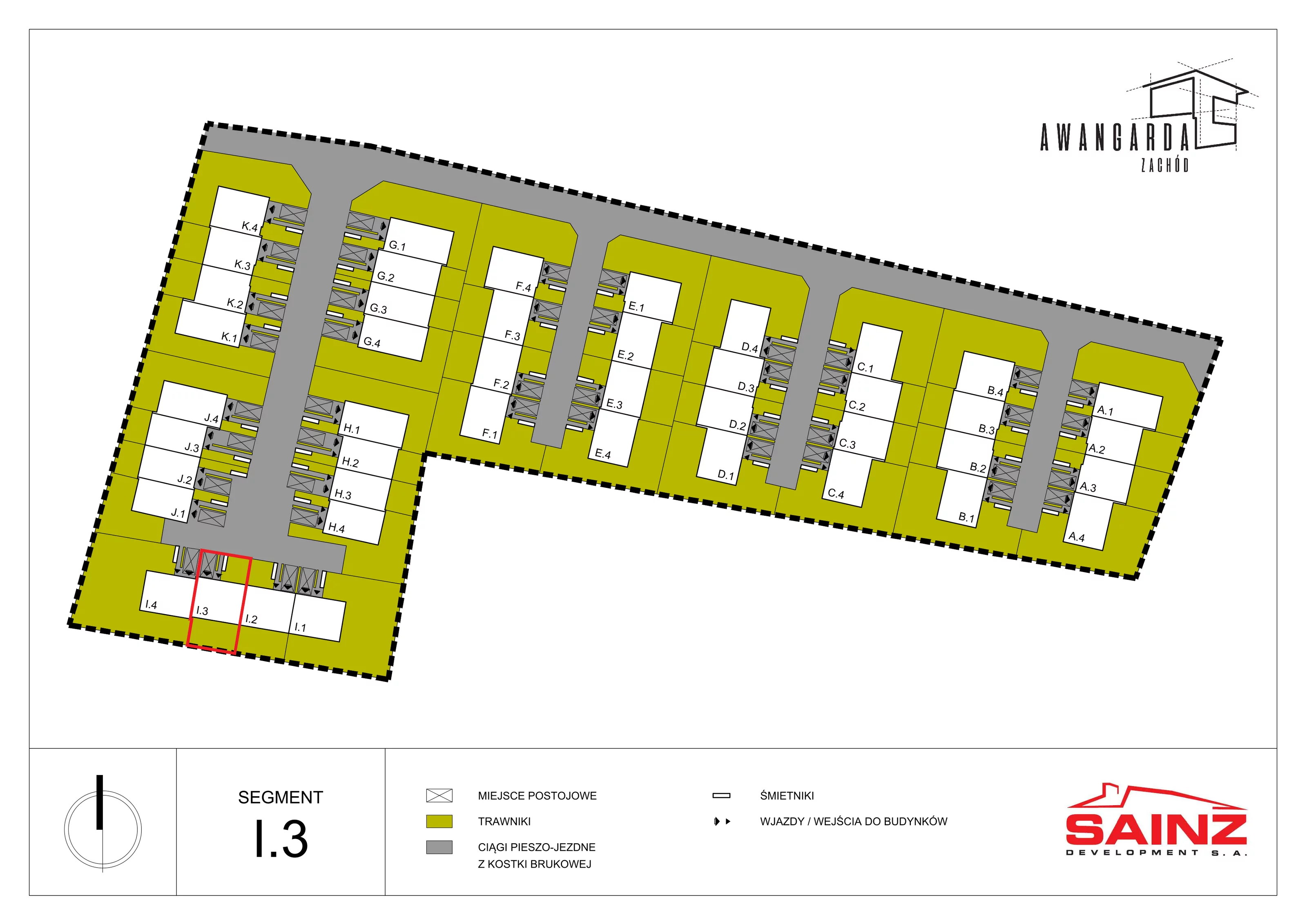 Dom 124,60 m², oferta nr I3, Awangarda Zachód, Bronisze, ul. Piastowska 34