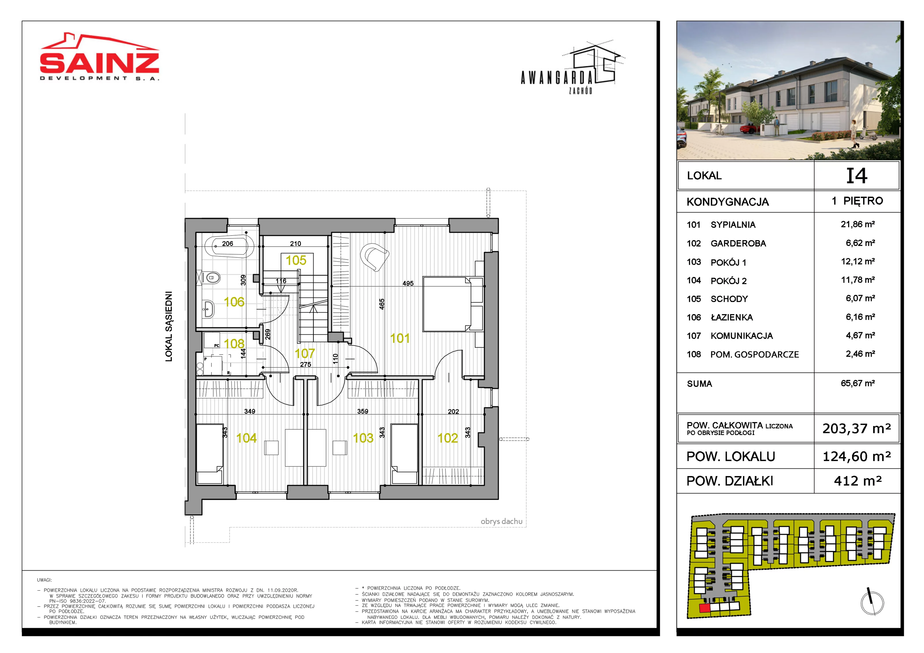 Dom 124,60 m², oferta nr I4, Awangarda Zachód, Bronisze, ul. Piastowska 34