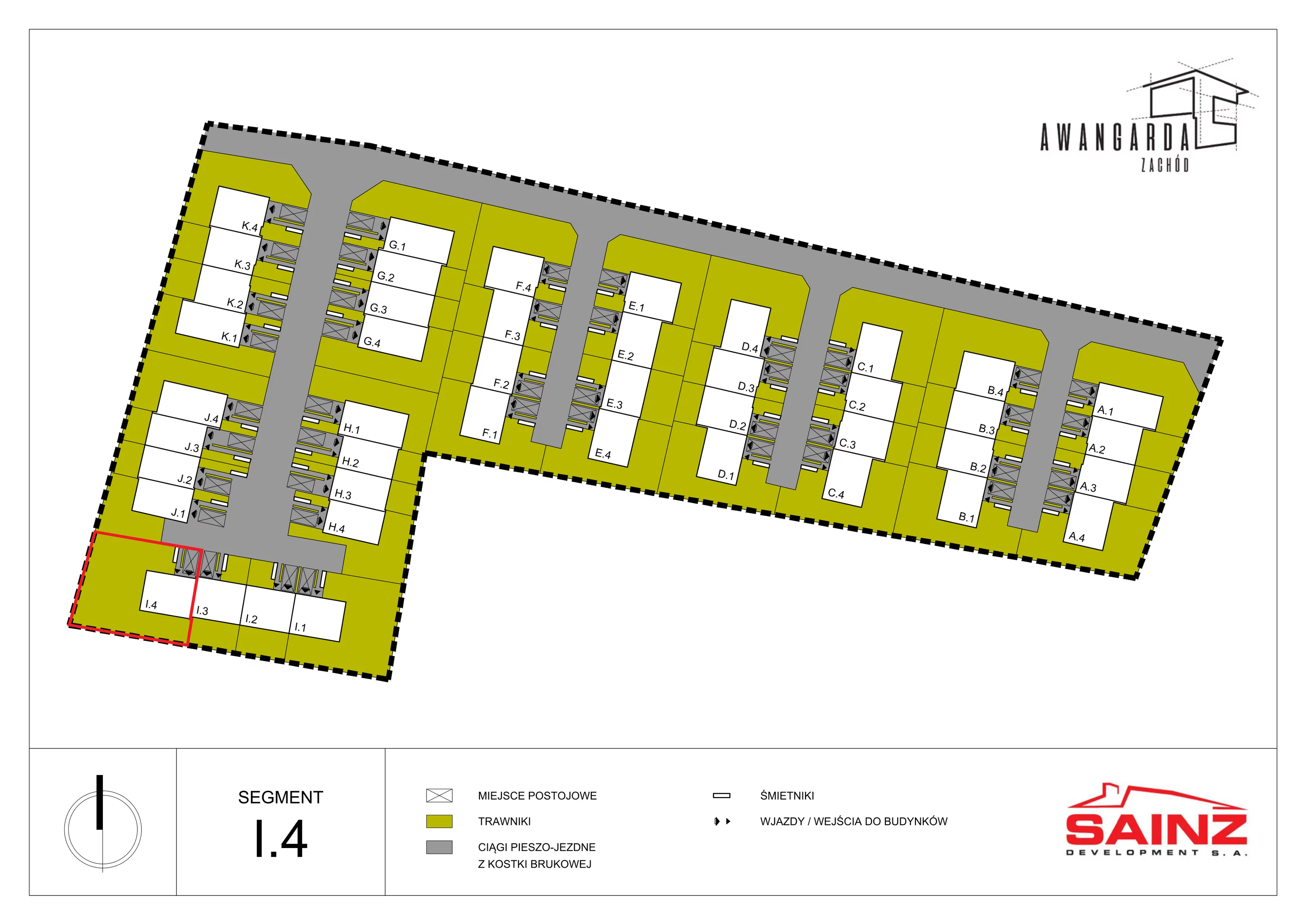 Dom 124,60 m², oferta nr I4, Awangarda Zachód, Bronisze, ul. Piastowska 34