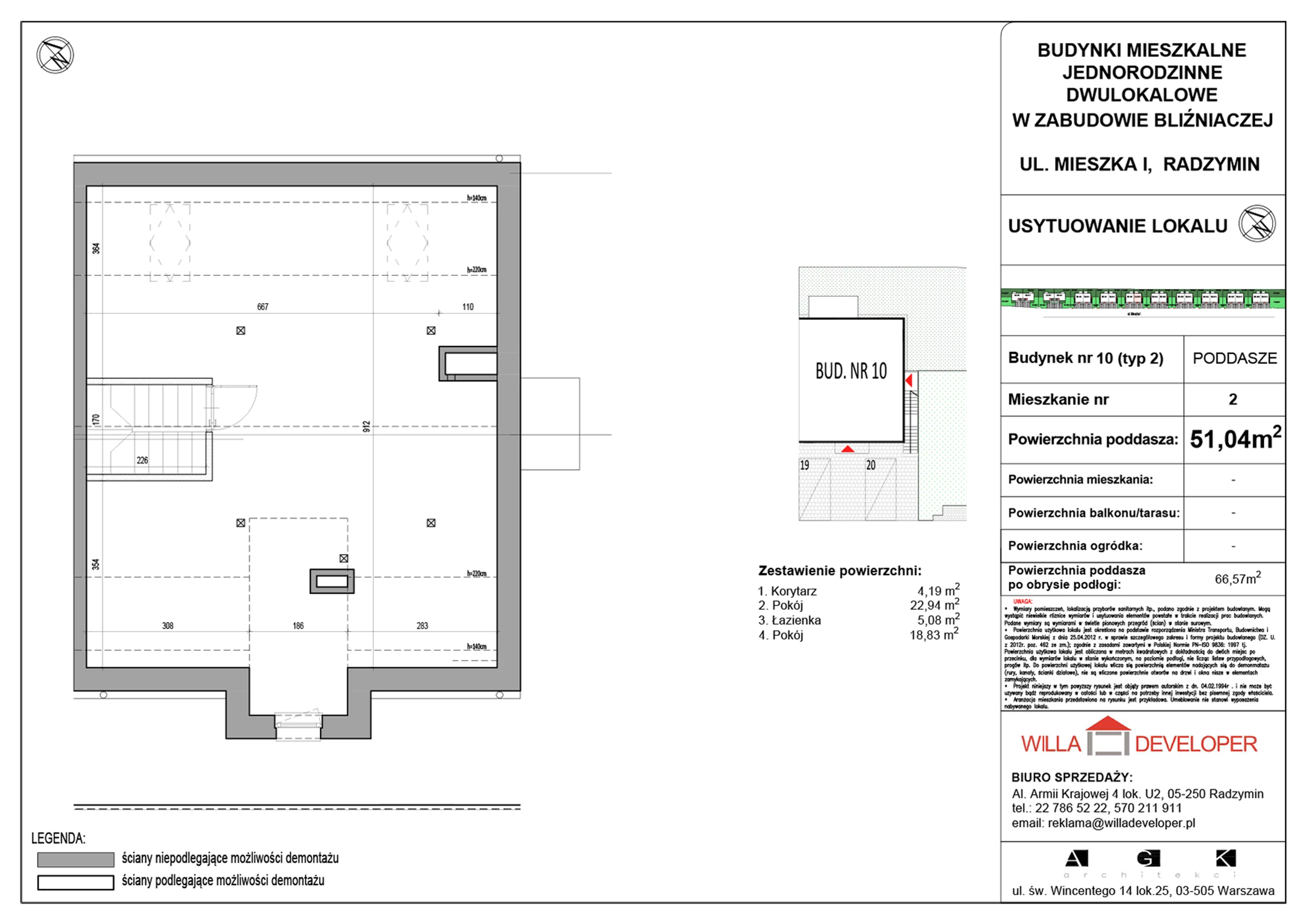 3 pokoje, mieszkanie 68,11 m², piętro 1, oferta nr 10_2, Osiedle Mieszka I, Radzymin, ul. Mieszka I