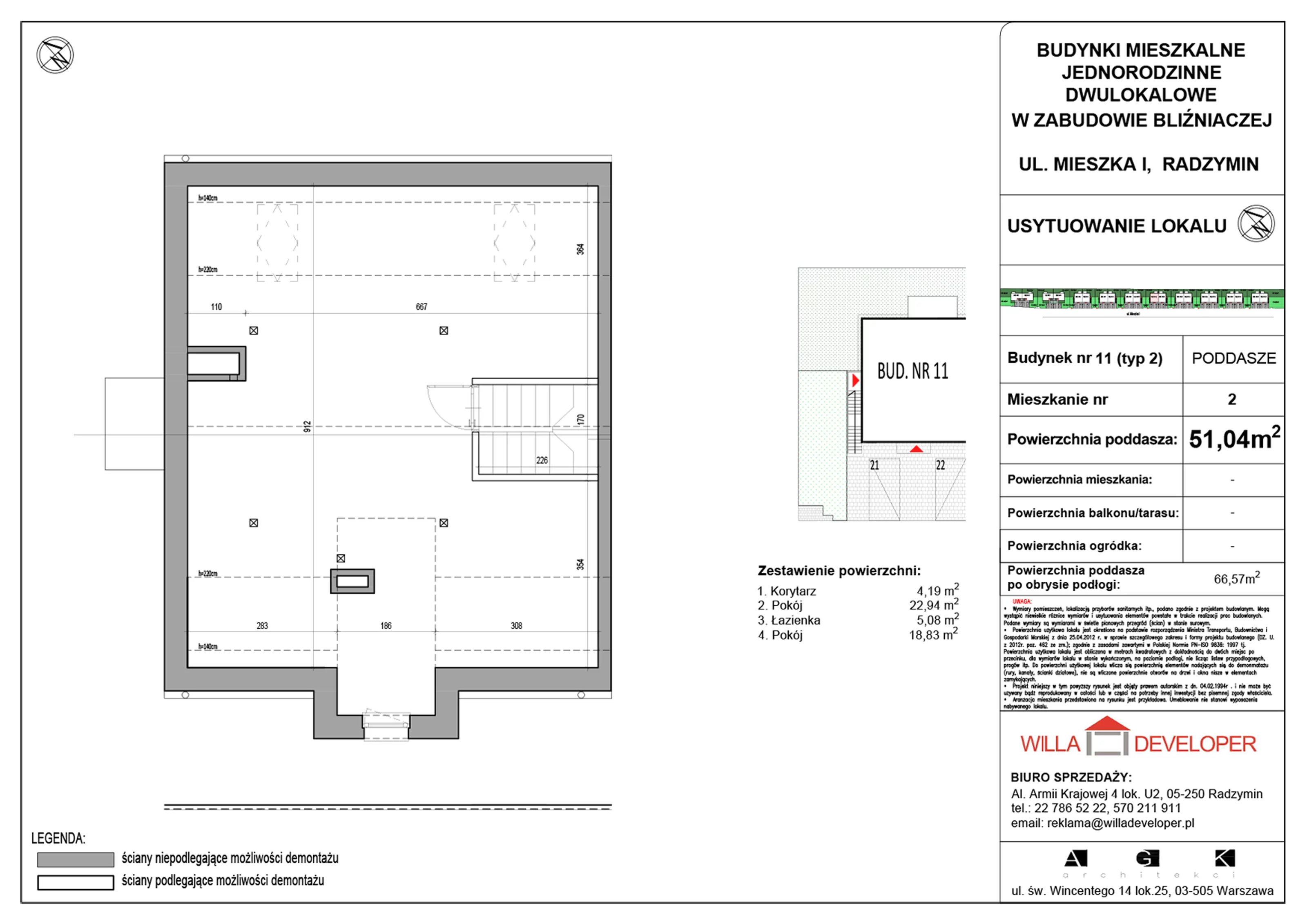 3 pokoje, mieszkanie 68,11 m², piętro 1, oferta nr 11_2, Osiedle Mieszka I, Radzymin, ul. Mieszka I