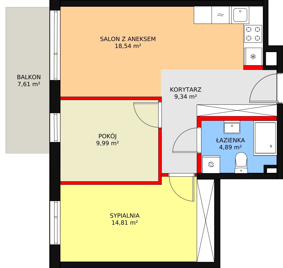 Mieszkanie 58,18 m², parter, oferta nr 2, Mochtyńska, Warszawa, Białołęka, Kobiałka, ul. Mochtyńska 56