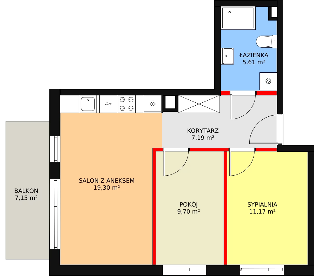 Mieszkanie 53,42 m², parter, oferta nr 3, Mochtyńska, Warszawa, Białołęka, Kobiałka, ul. Mochtyńska 56