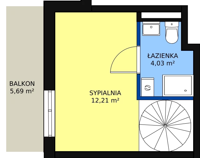 2 pokoje, mieszkanie 35,80 m², piętro 1, oferta nr 20, Mochtyńska, Warszawa, Białołęka, Kobiałka, ul. Mochtyńska 56