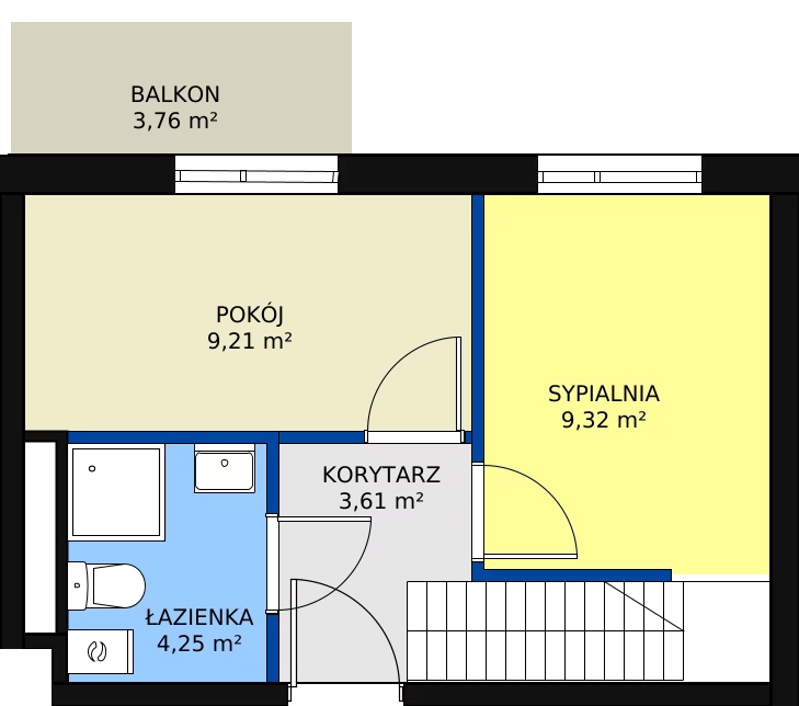 3 pokoje, mieszkanie 56,95 m², piętro 2, oferta nr 53, Mochtyńska, Warszawa, Białołęka, Kobiałka, ul. Mochtyńska 56