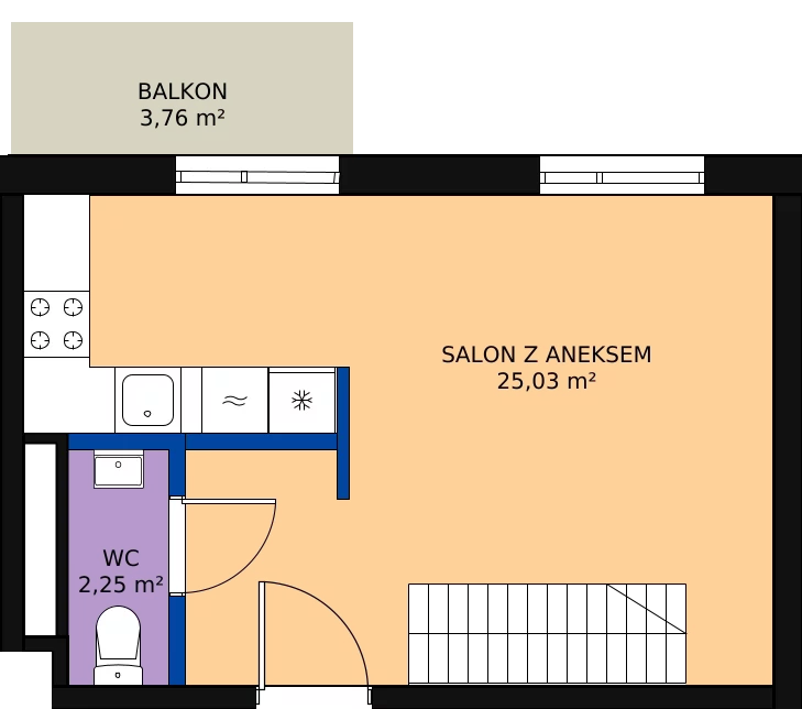 3 pokoje, mieszkanie 56,95 m², piętro 2, oferta nr 53, Mochtyńska, Warszawa, Białołęka, Kobiałka, ul. Mochtyńska 56