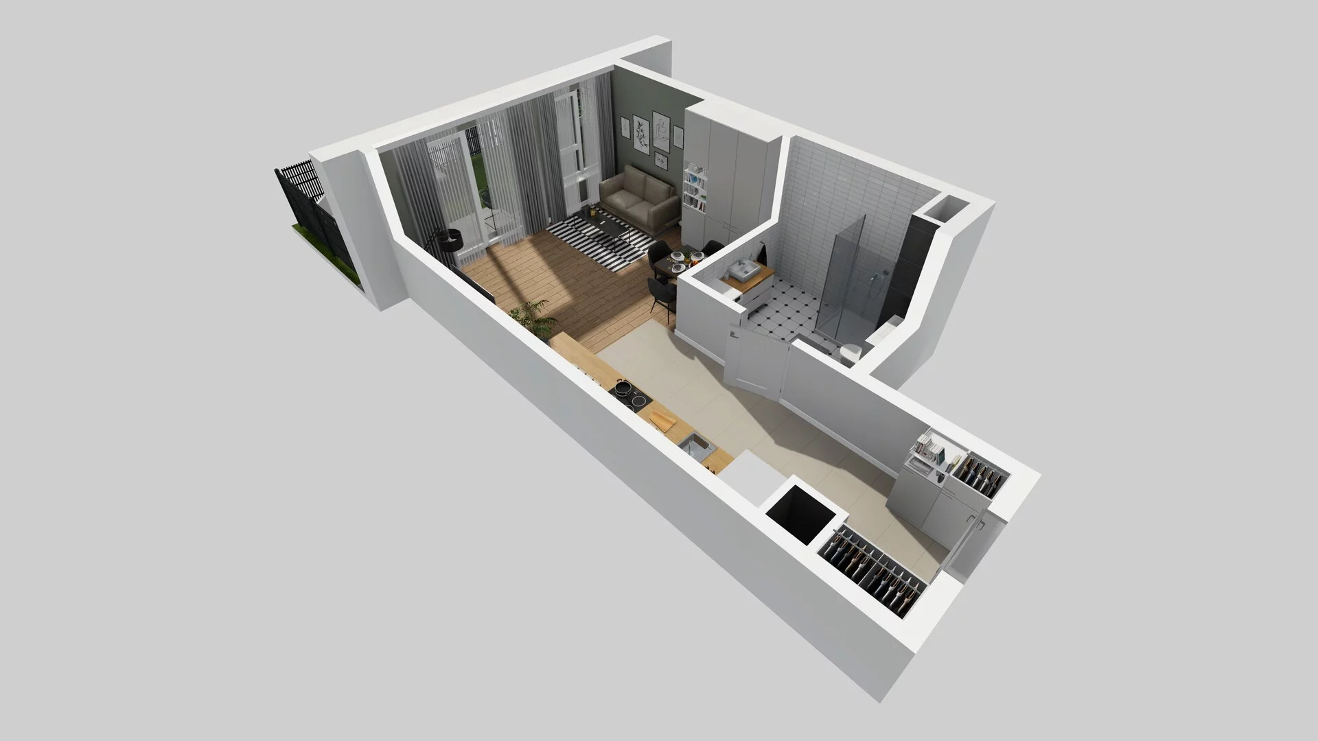 1 pokój, mieszkanie 39,38 m², parter, oferta nr A/2, Mokotów Sportowy 3, Warszawa, Mokotów, Augustówka, ul. Antoniewska