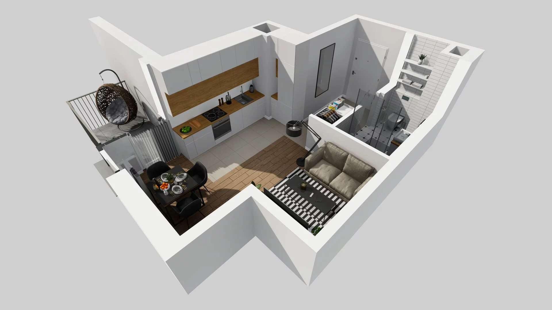 1 pokój, mieszkanie 25,44 m², piętro 3, oferta nr E/24, Mokotów Sportowy 1 B, Warszawa, Mokotów, Augustówka, ul. Antoniewska
