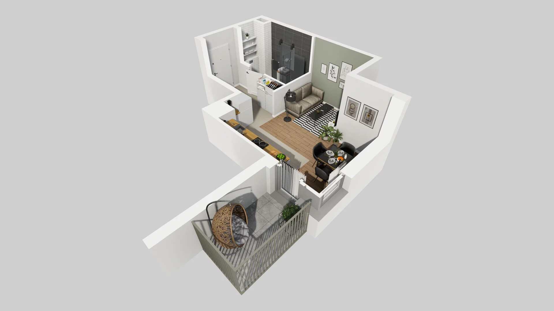 1 pokój, mieszkanie 25,43 m², piętro 4, oferta nr E/32, Mokotów Sportowy 1 B, Warszawa, Mokotów, Augustówka, ul. Antoniewska
