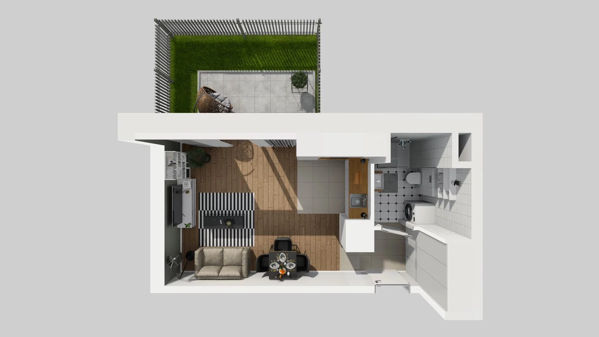 1 pokój, mieszkanie 29,43 m², parter, oferta nr D/1, Mokotów Sportowy 1 B, Warszawa, Mokotów, Augustówka, ul. Antoniewska