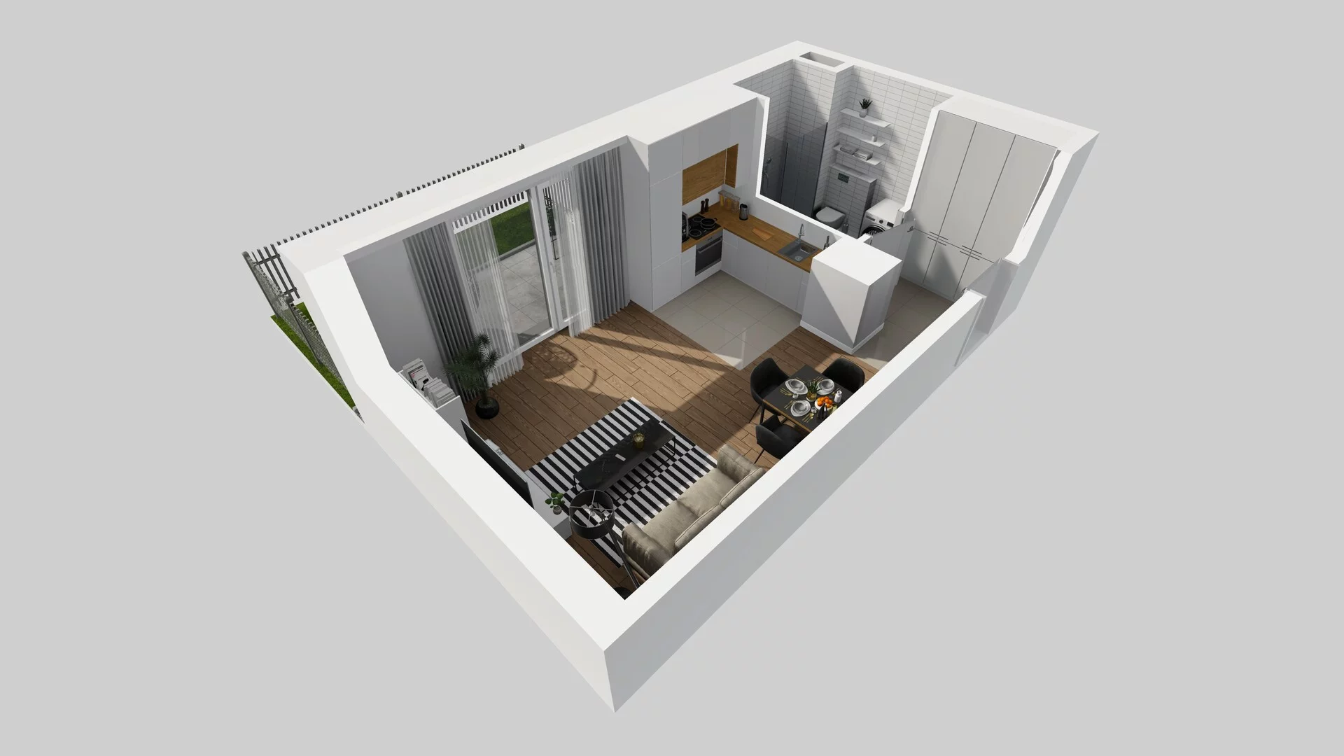 1 pokój, mieszkanie 29,43 m², parter, oferta nr D/1, Mokotów Sportowy 1 B, Warszawa, Mokotów, Augustówka, ul. Antoniewska