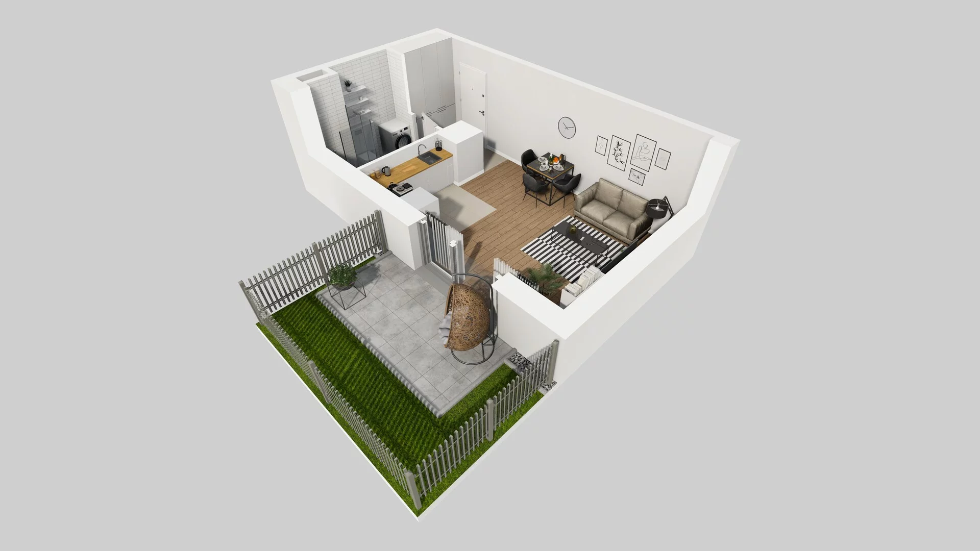 1 pokój, mieszkanie 29,43 m², parter, oferta nr D/1, Mokotów Sportowy 1 B, Warszawa, Mokotów, Augustówka, ul. Antoniewska