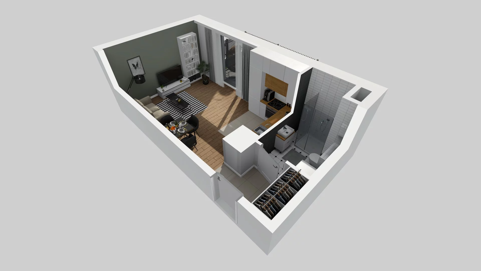 1 pokój, mieszkanie 29,43 m², parter, oferta nr D/1, Mokotów Sportowy 1 B, Warszawa, Mokotów, Augustówka, ul. Antoniewska