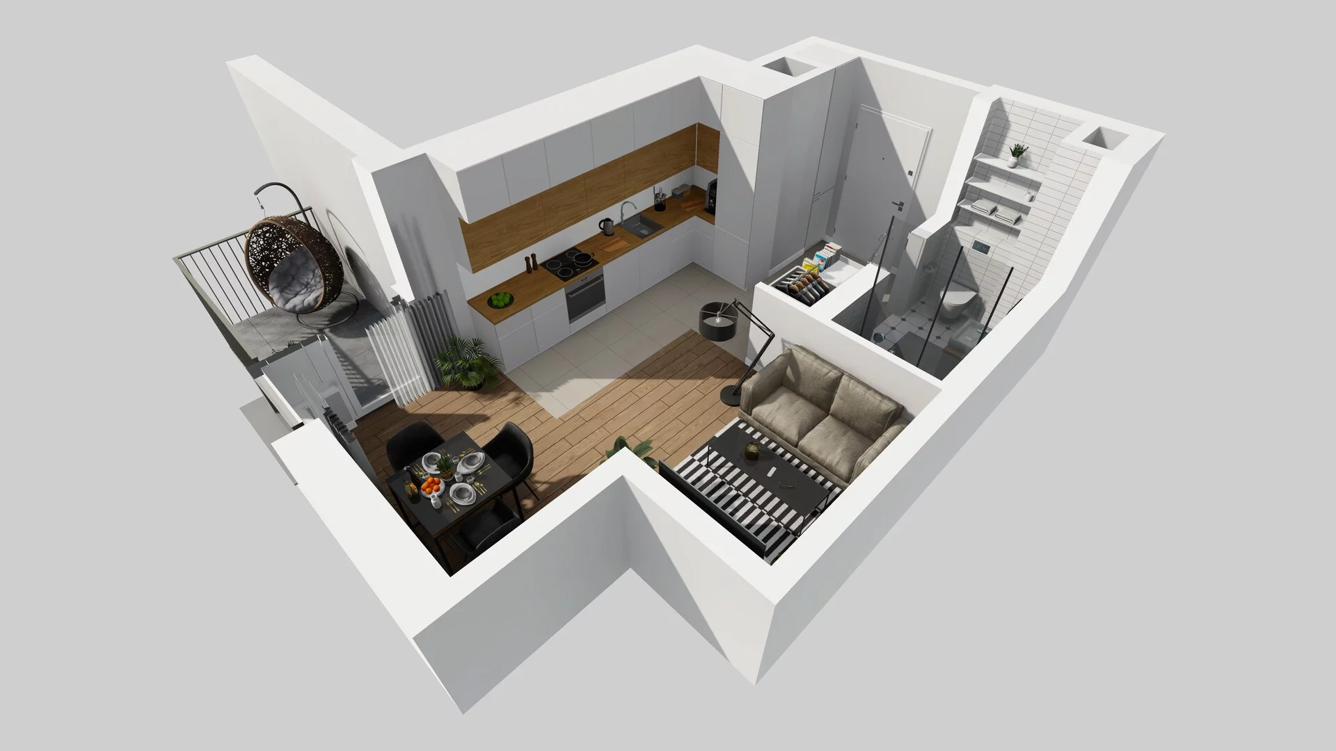 1 pokój, mieszkanie 27,37 m², piętro 2, oferta nr D/12, Mokotów Sportowy 1 B, Warszawa, Mokotów, Augustówka, ul. Antoniewska