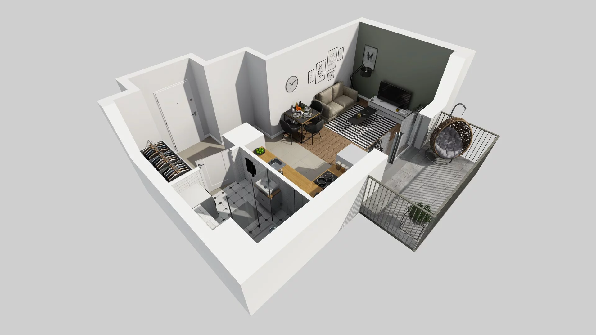 1 pokój, mieszkanie 27,66 m², piętro 3, oferta nr D/21, Mokotów Sportowy 1 B, Warszawa, Mokotów, Augustówka, ul. Antoniewska