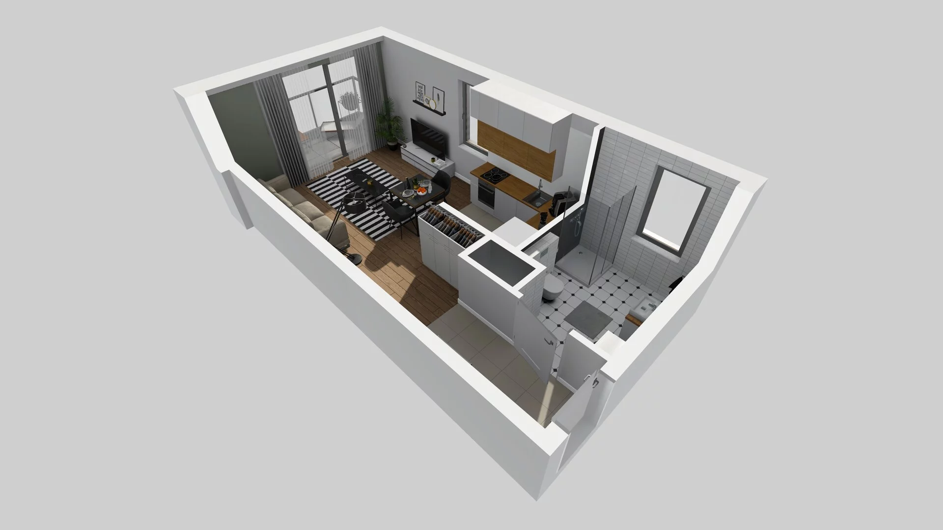 1 pokój, mieszkanie 31,66 m², piętro 6, oferta nr A/30, Osiedle Bokserska 71, Warszawa, Ursynów, Wyczółki, ul. Bokserska 71