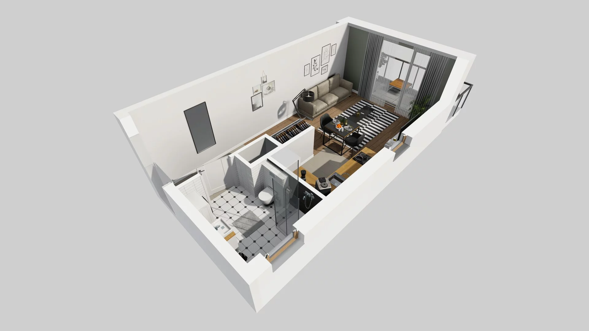 1 pokój, mieszkanie 31,66 m², piętro 6, oferta nr A/30, Osiedle Bokserska 71, Warszawa, Ursynów, Wyczółki, ul. Bokserska 71