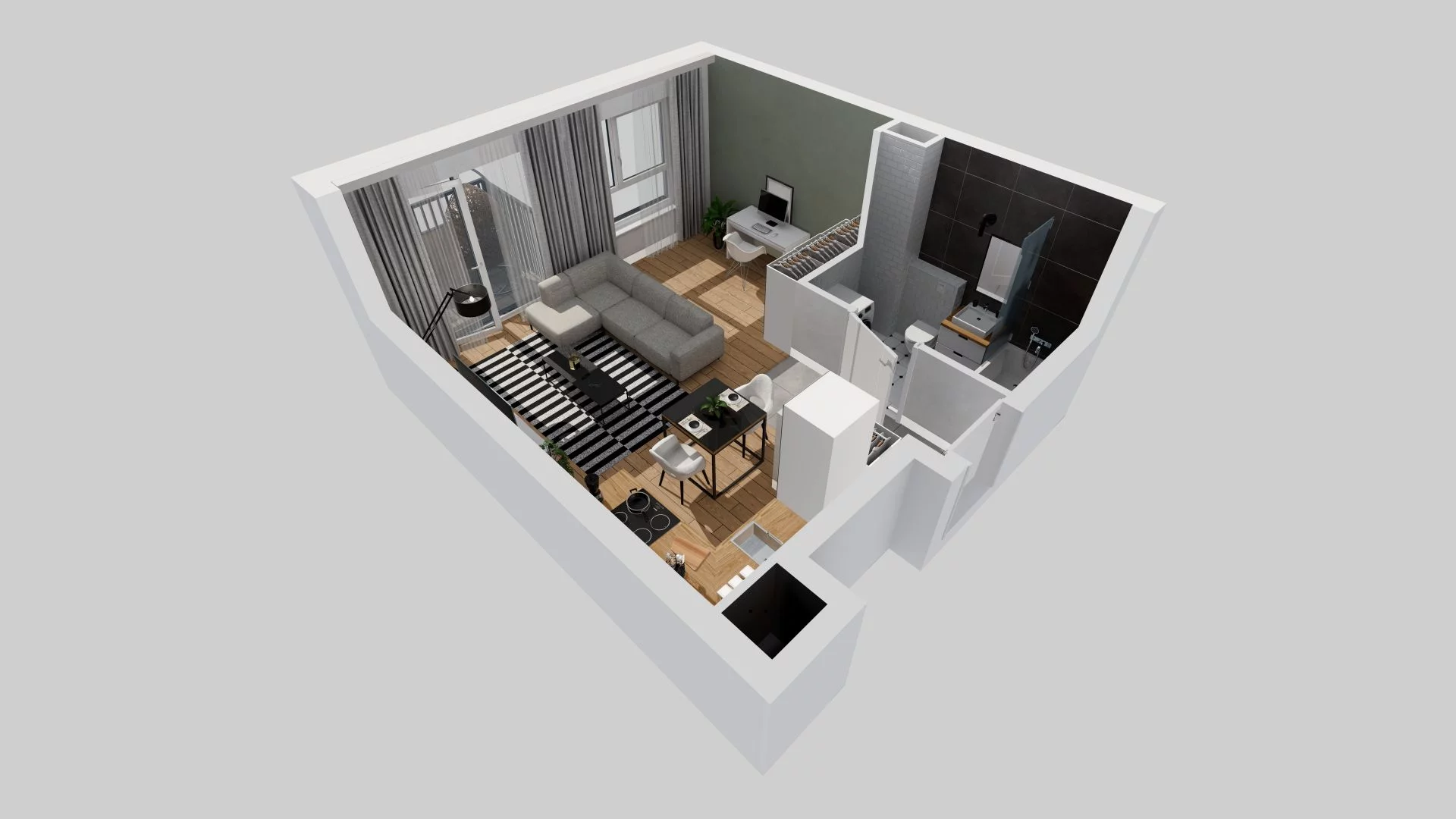 1 pokój, mieszkanie 31,23 m², piętro 1, oferta nr A/22, Braniborska 80, Wrocław, Stare Miasto, ul. Braniborska 80