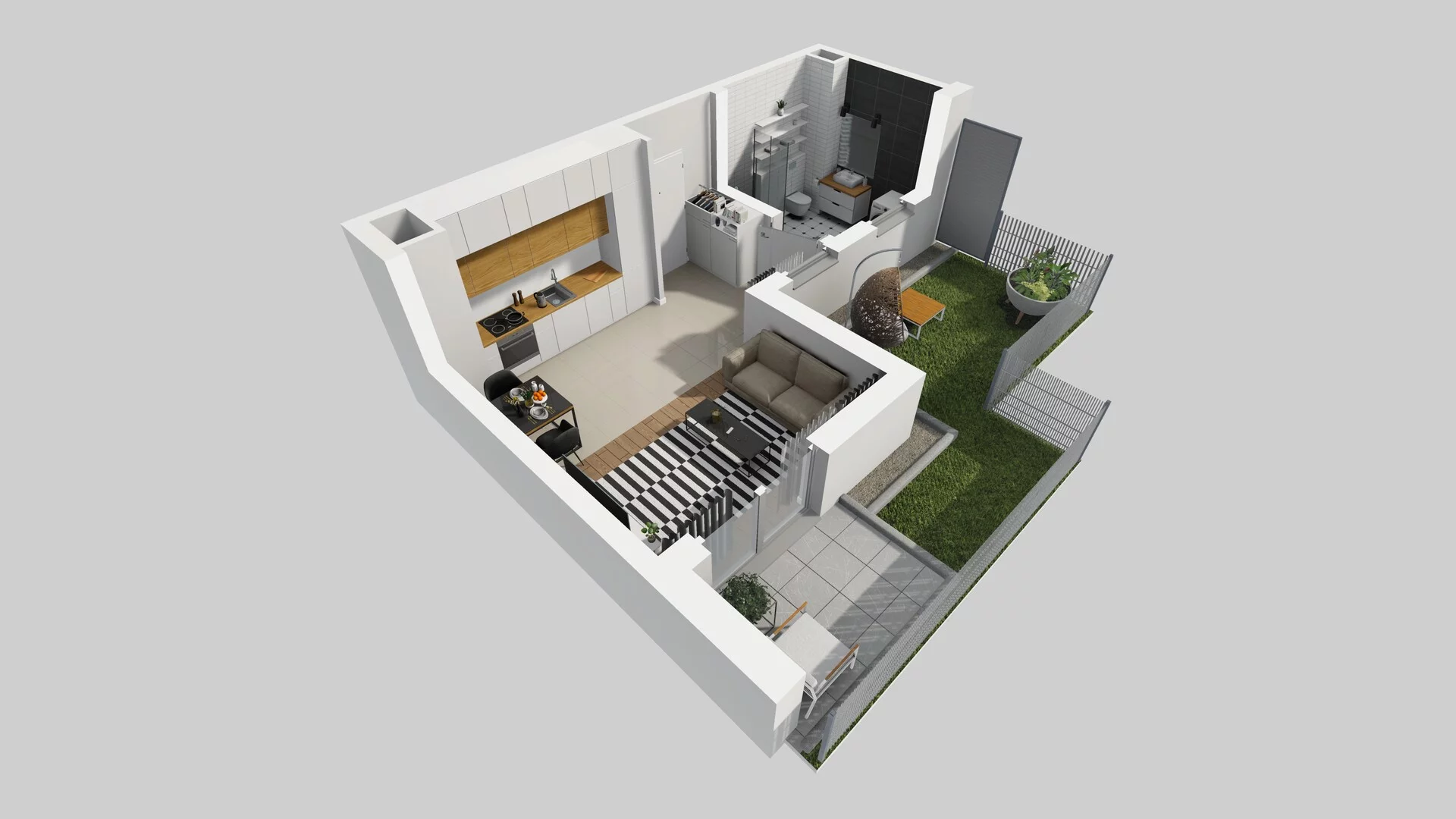1 pokój, mieszkanie 29,18 m², parter, oferta nr A/5, Hubska 100 etap 2, Wrocław, Huby, Krzyki, ul. Hubska 100