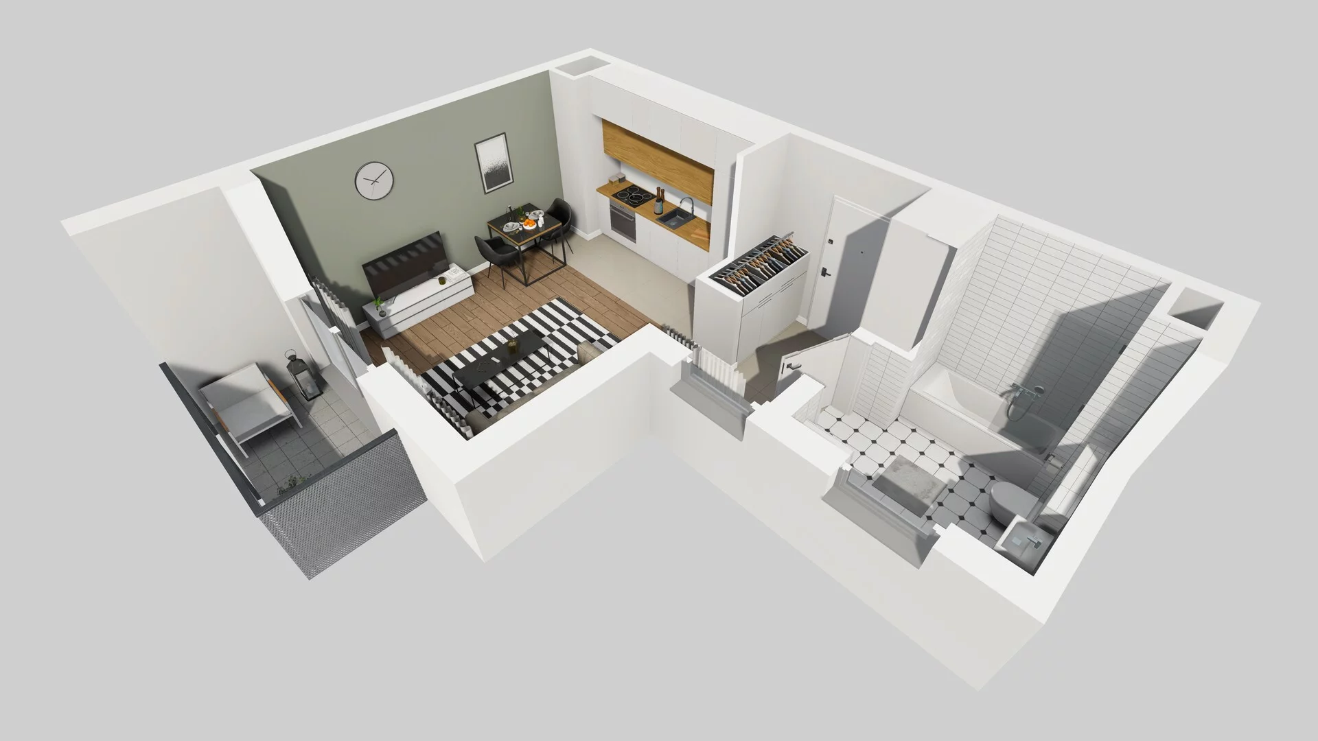 1 pokój, mieszkanie 29,15 m², piętro 1, oferta nr A/24, Hubska 100 etap 2, Wrocław, Huby, Krzyki, ul. Hubska 100