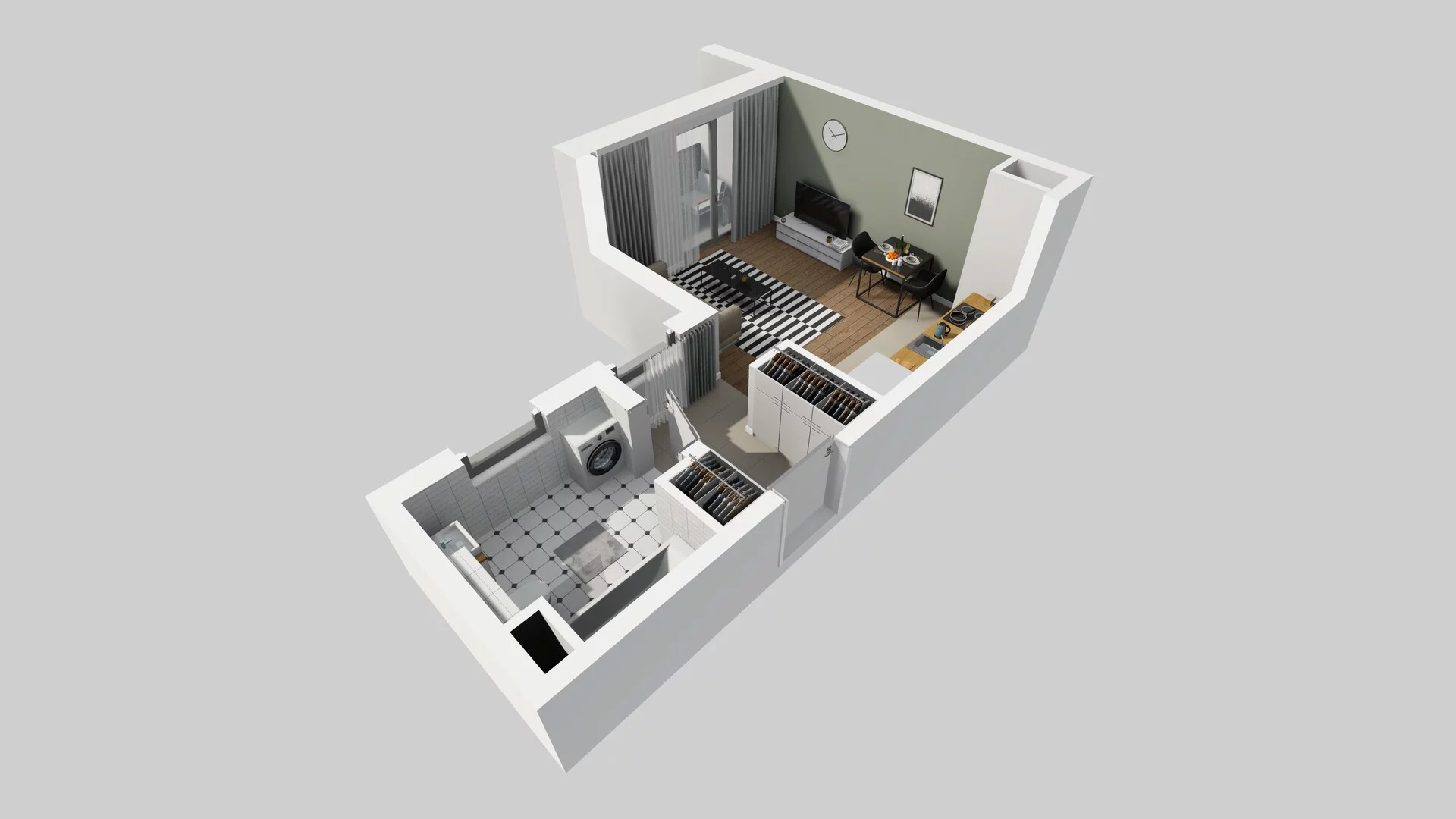 1 pokój, mieszkanie 29,16 m², piętro 2, oferta nr A/43, Hubska 100 etap 2, Wrocław, Huby, Krzyki, ul. Hubska 100