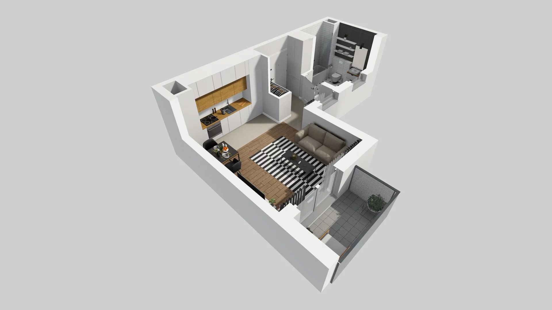 1 pokój, mieszkanie 29,16 m², piętro 2, oferta nr A/43, Hubska 100 etap 2, Wrocław, Huby, Krzyki, ul. Hubska 100