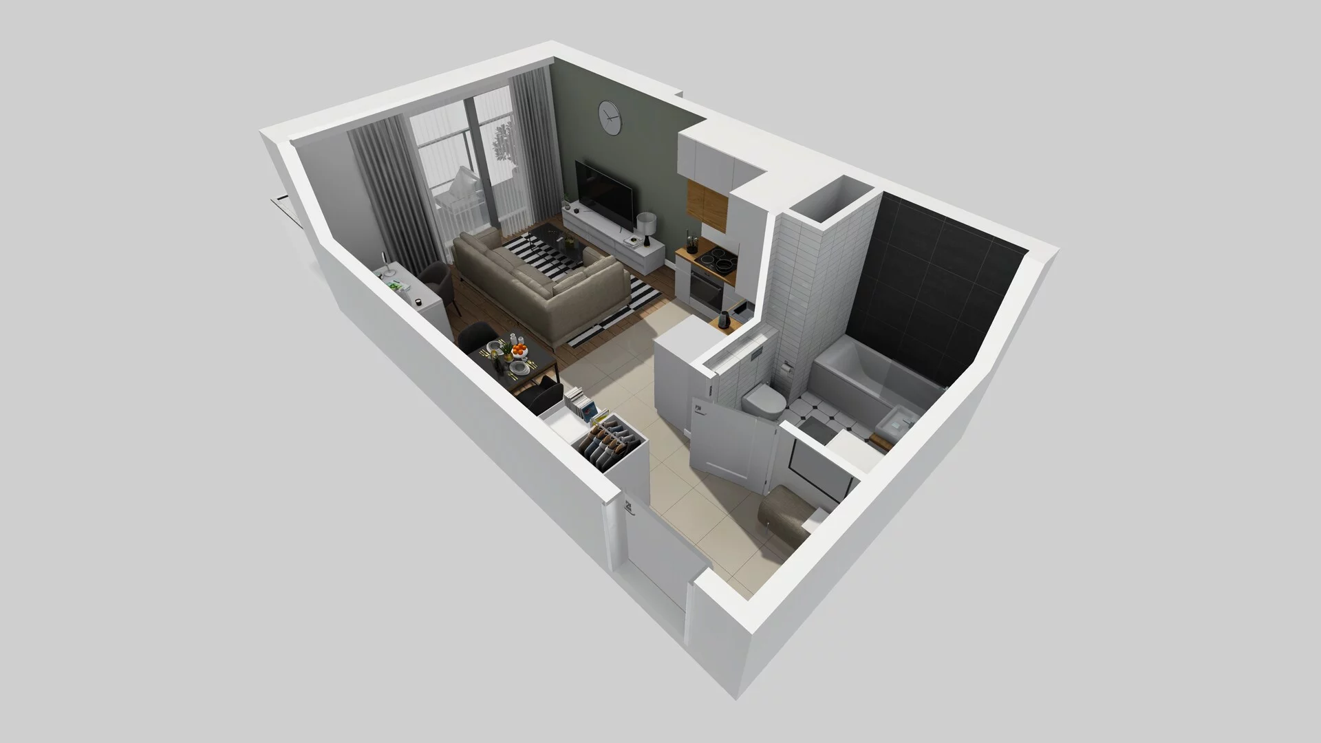 1 pokój, mieszkanie 27,89 m², piętro 5, oferta nr A/86, Hubska 100 etap 2, Wrocław, Huby, Krzyki, ul. Hubska 100