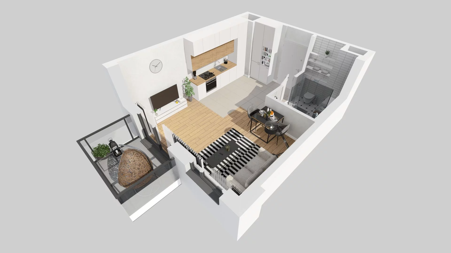 1 pokój, mieszkanie 29,31 m², piętro 3, oferta nr E/36, Metro Zachód 8 bud. E-H, Warszawa, Bemowo, Chrzanów, ul. Jana Heweliusza