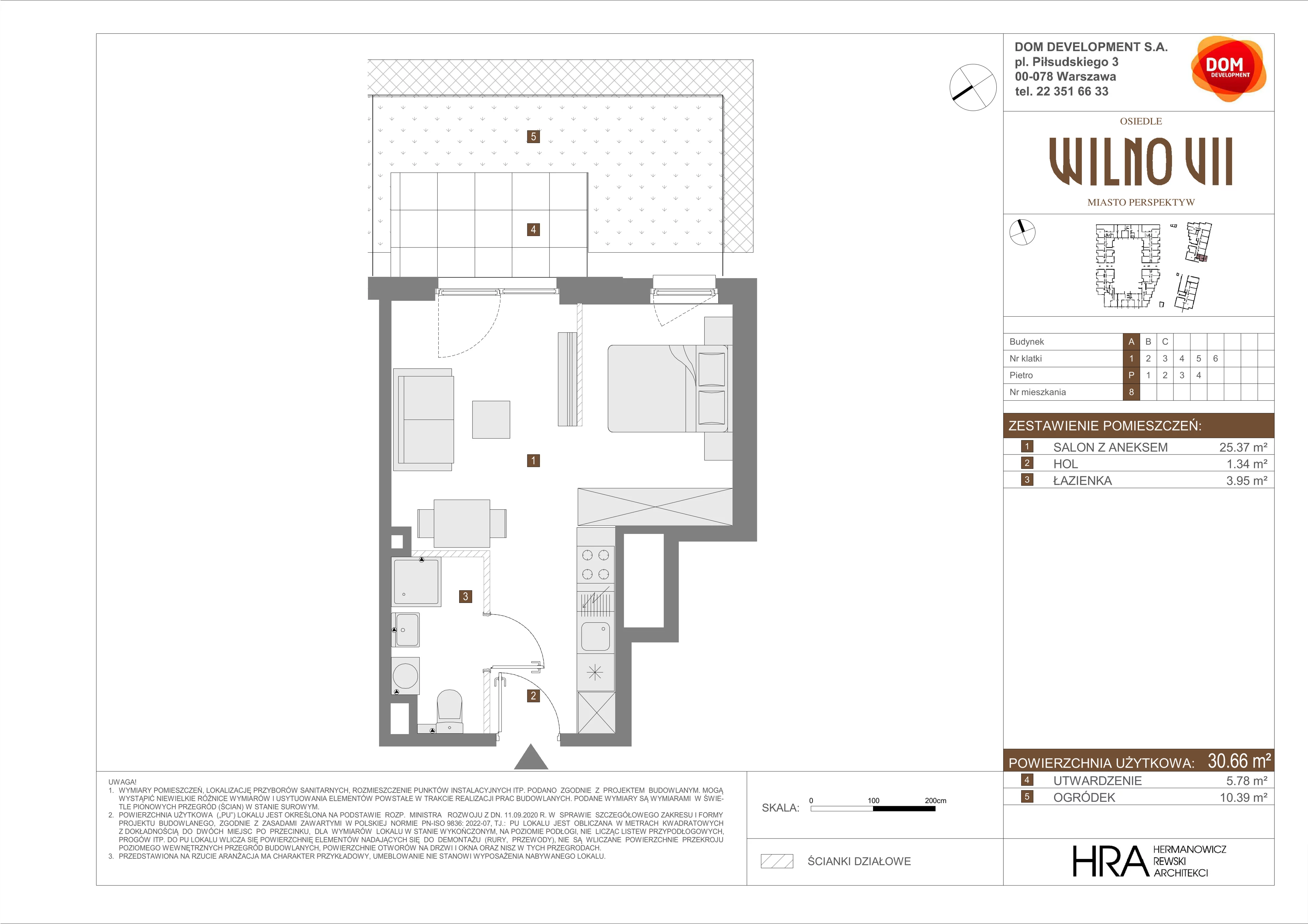 Mieszkanie 30,66 m², parter, oferta nr A/8, Osiedle Wilno 7, Warszawa, Targówek, Elsnerów, ul. Janowiecka