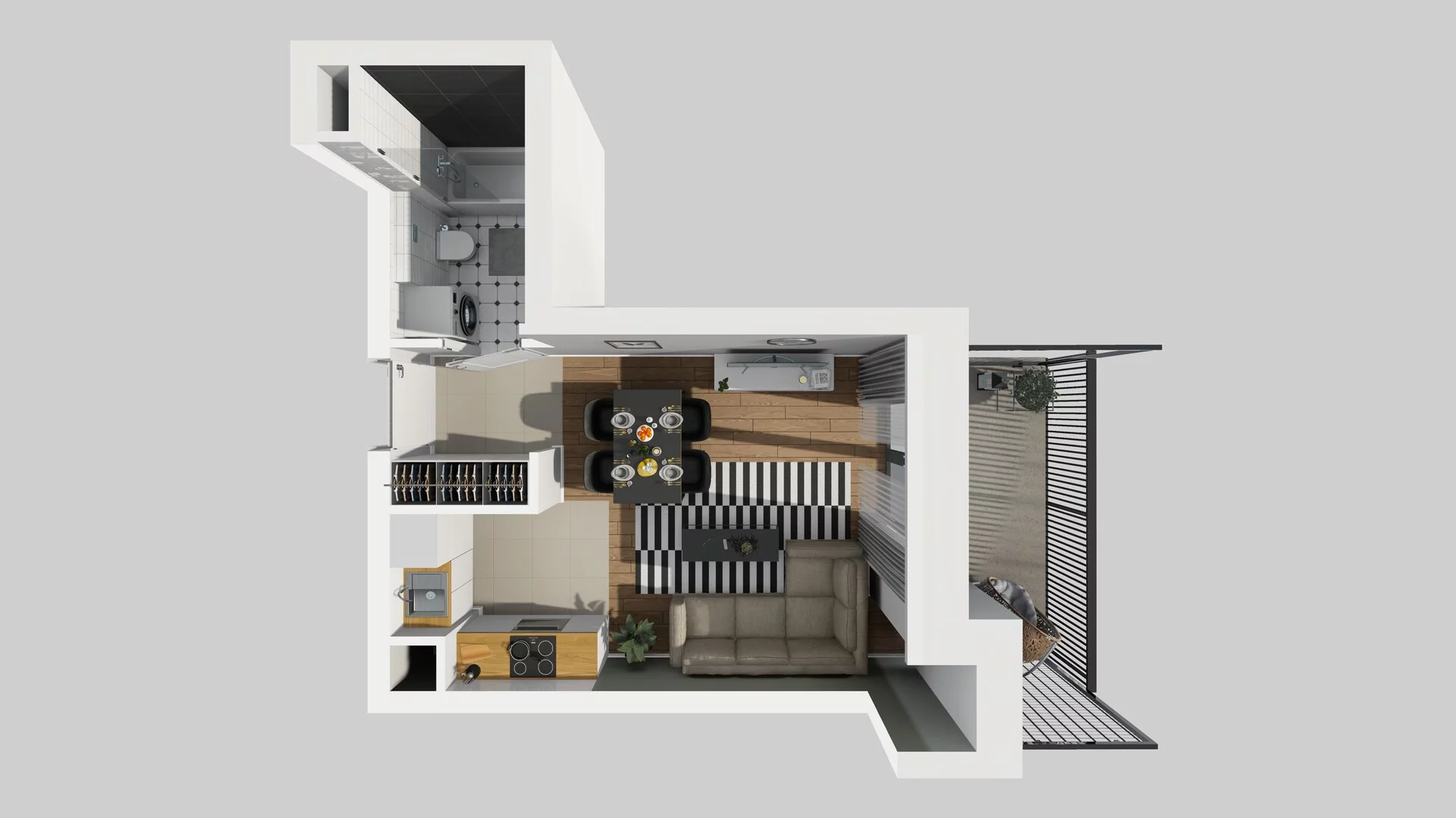 1 pokój, mieszkanie 25,97 m², piętro 2, oferta nr B/65, Apartamenty nad Oławką 2, Wrocław, Przedmieście Oławskie, Krzyki, ul. Krakowska 98a