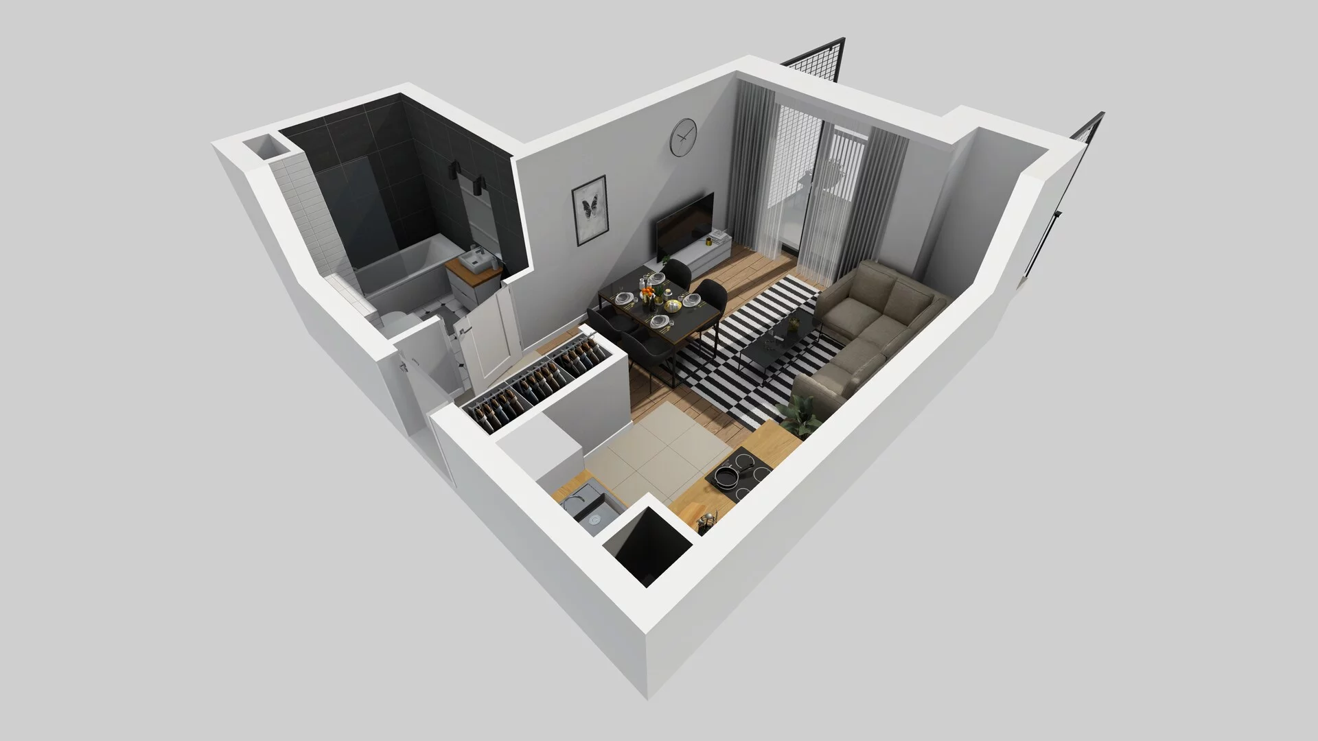 1 pokój, mieszkanie 25,97 m², piętro 2, oferta nr B/65, Apartamenty nad Oławką 2, Wrocław, Przedmieście Oławskie, Krzyki, ul. Krakowska 98a
