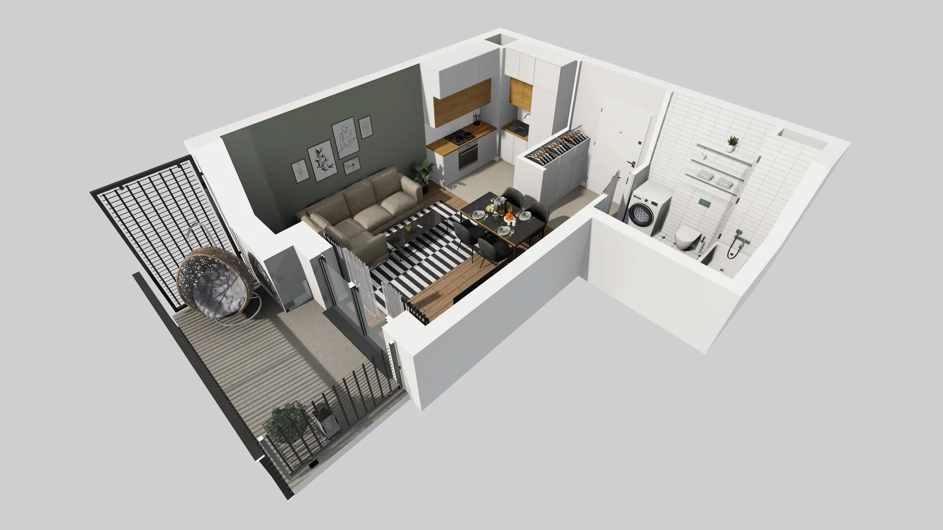 1 pokój, mieszkanie 25,97 m², piętro 2, oferta nr B/65, Apartamenty nad Oławką 2, Wrocław, Przedmieście Oławskie, Krzyki, ul. Krakowska 98a