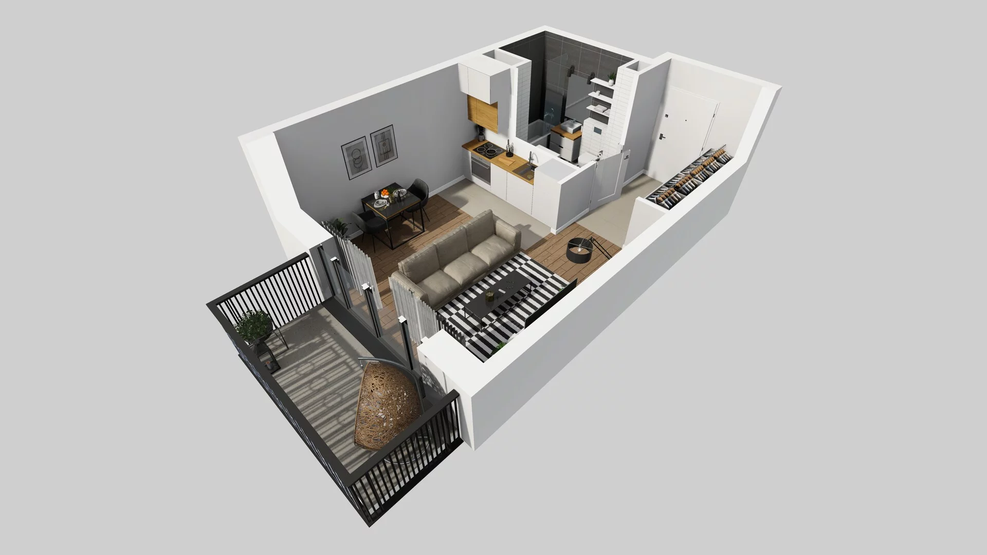 1 pokój, mieszkanie 28,97 m², piętro 3, oferta nr B/98, Apartamenty nad Oławką 2, Wrocław, Przedmieście Oławskie, Krzyki, ul. Krakowska 98a