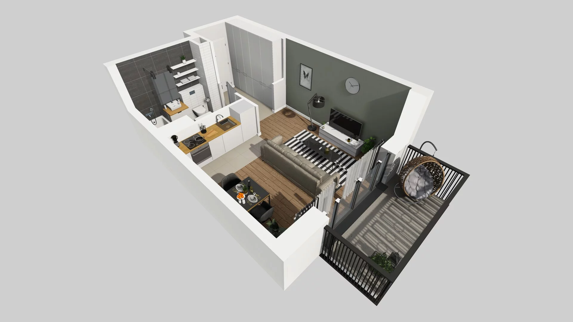 1 pokój, mieszkanie 28,97 m², piętro 3, oferta nr B/98, Apartamenty nad Oławką 2, Wrocław, Przedmieście Oławskie, Krzyki, ul. Krakowska 98a
