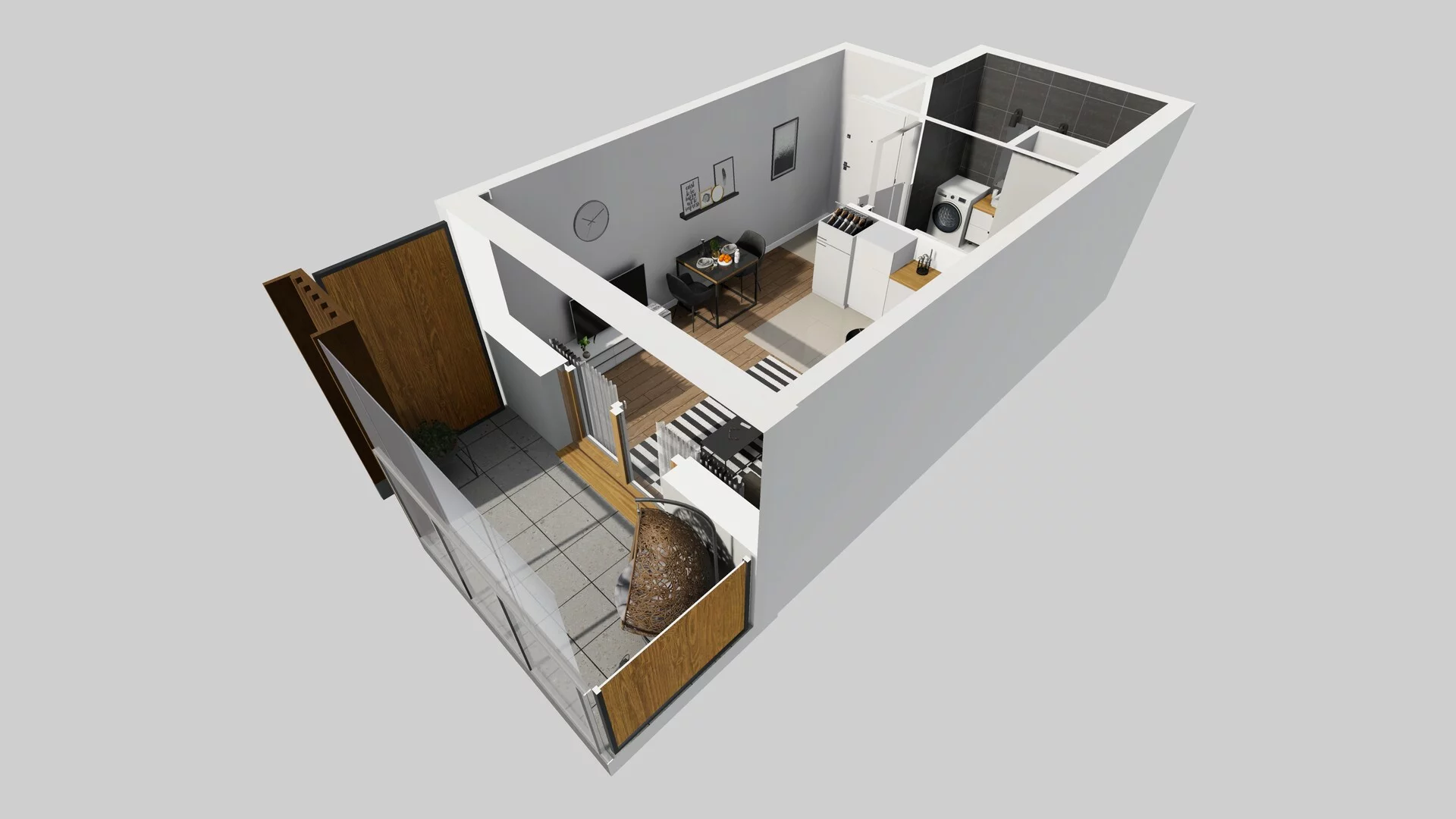 1 pokój, mieszkanie 26,44 m², piętro 2, oferta nr D/8, Apartamenty Literacka 2, Warszawa, Bielany, Piaski, ul. Literacka