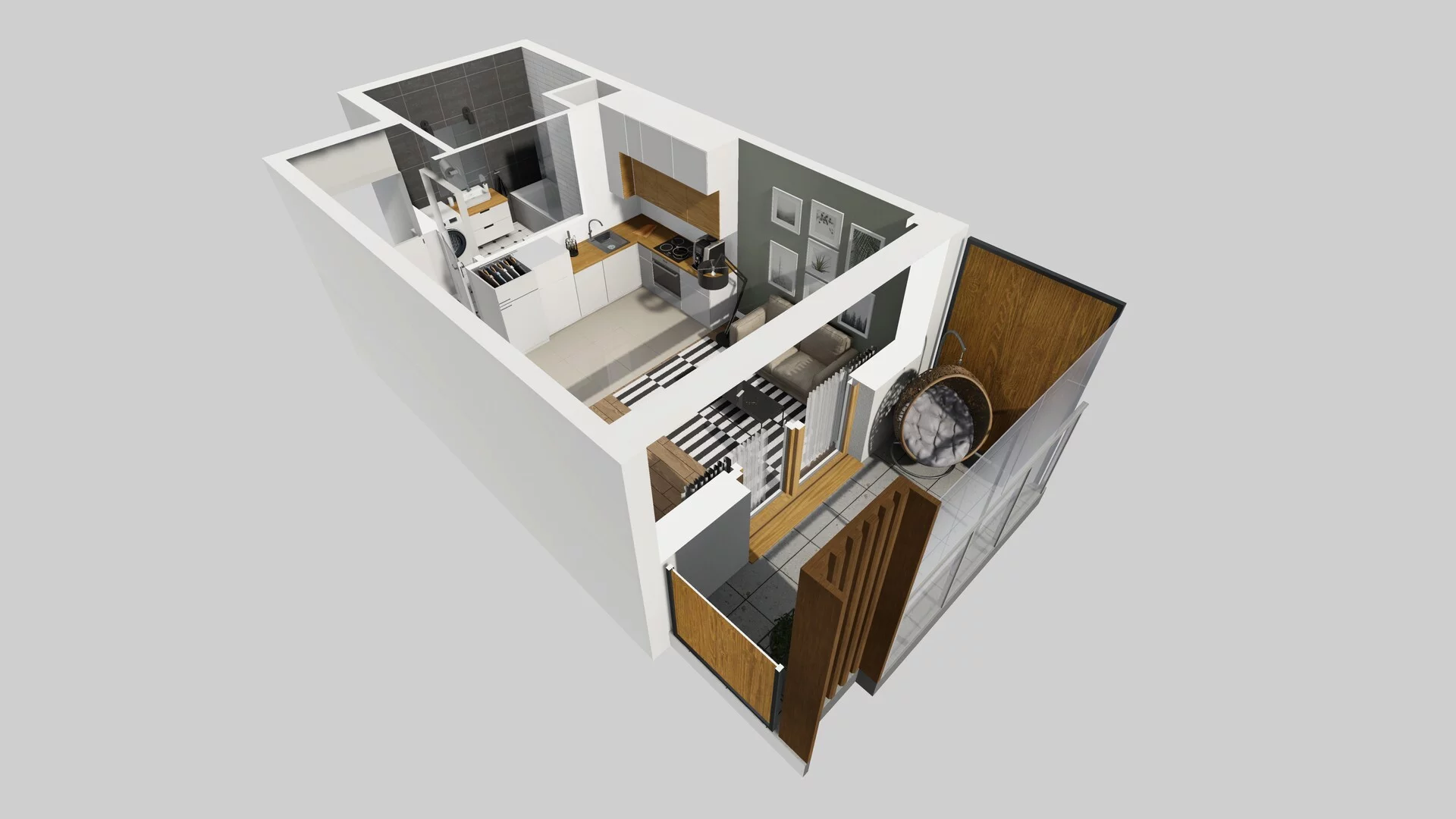 1 pokój, mieszkanie 26,44 m², piętro 2, oferta nr D/8, Apartamenty Literacka 2, Warszawa, Bielany, Piaski, ul. Literacka