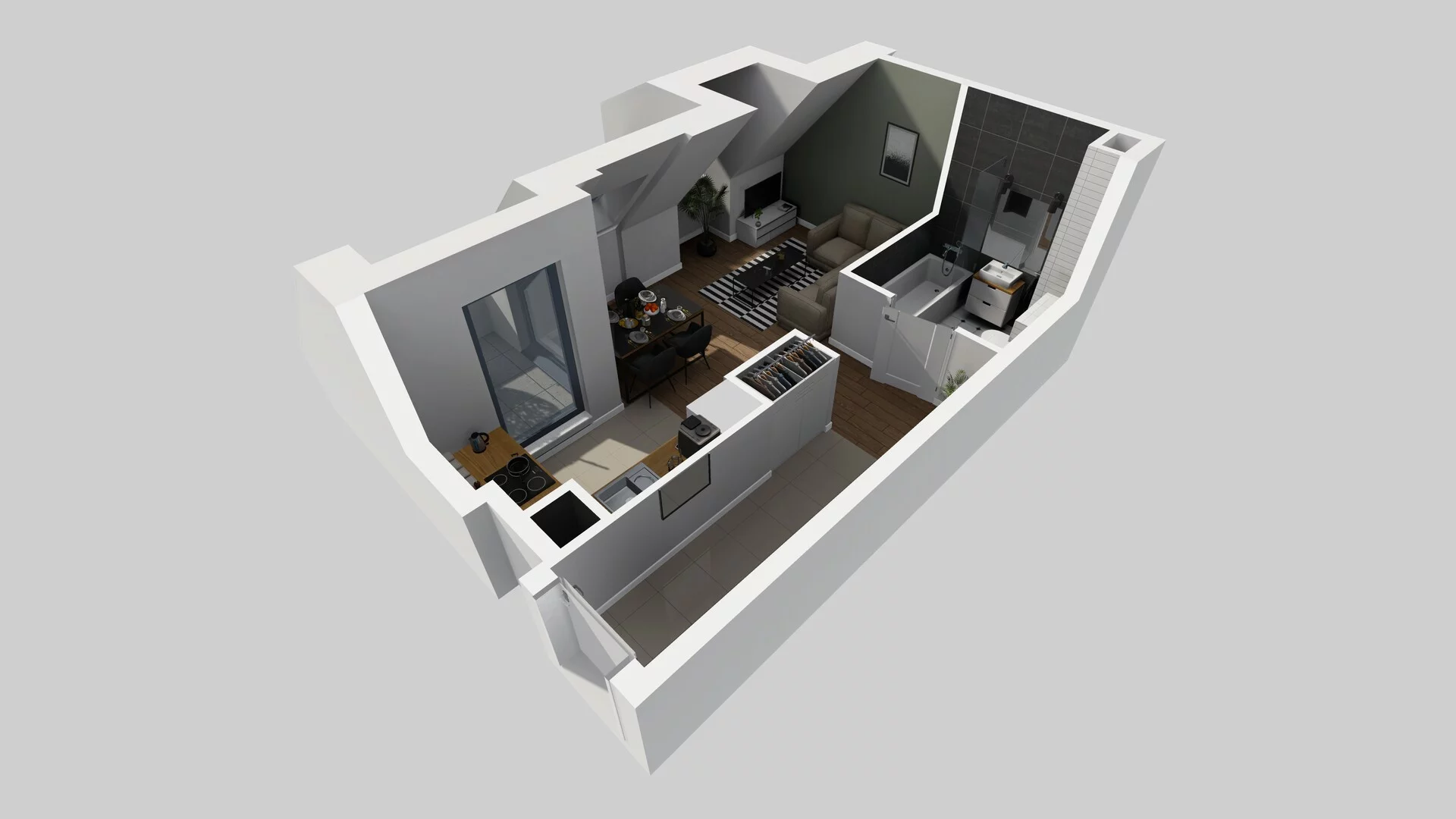 1 pokój, mieszkanie 30,01 m², piętro 2, oferta nr A/12, Osobowicka 114, Wrocław, Osobowice-Rędzin, Fabryczna, ul. Osobowicka 114