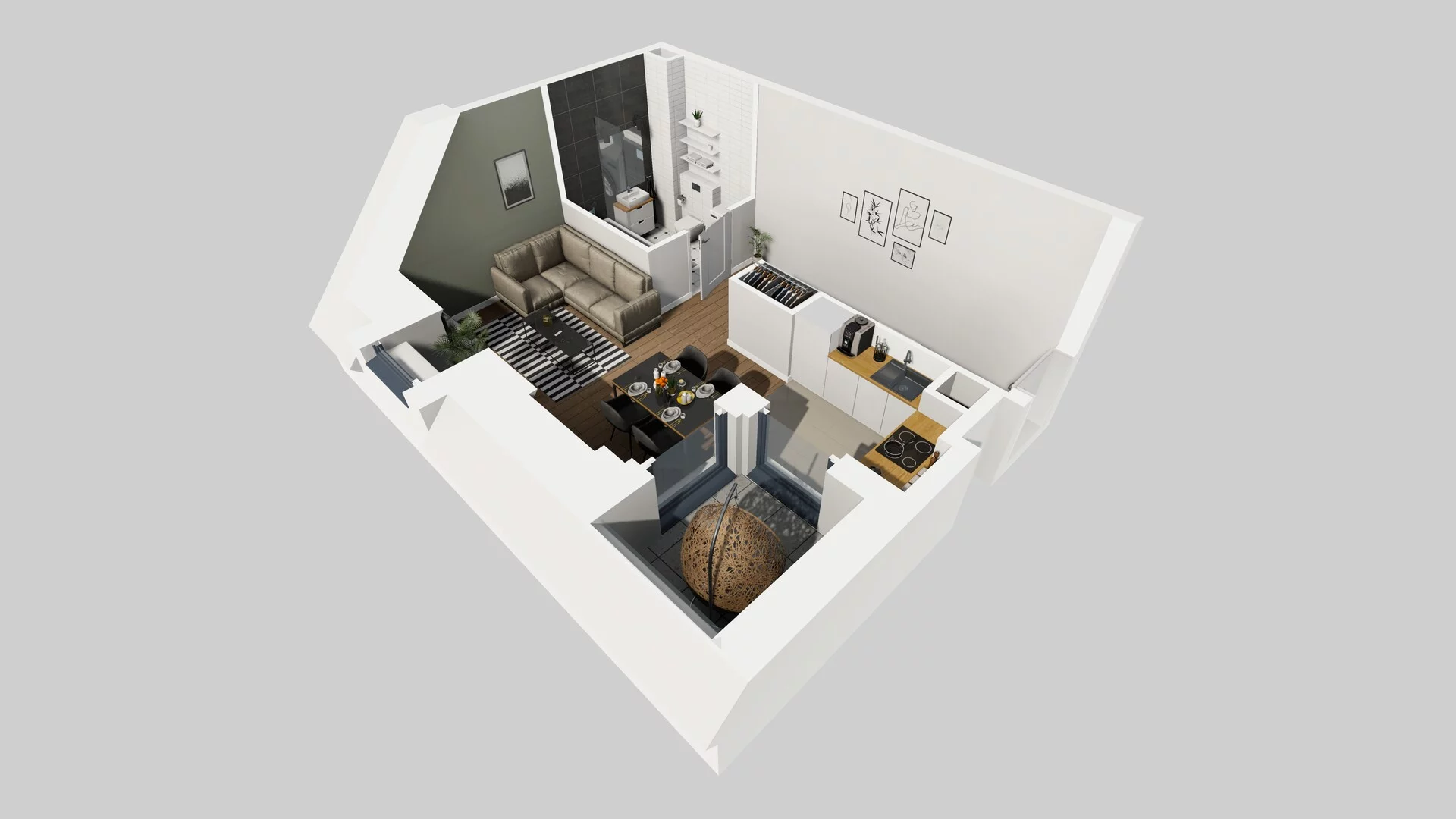 1 pokój, mieszkanie 30,01 m², piętro 2, oferta nr A/12, Osobowicka 114, Wrocław, Osobowice-Rędzin, Fabryczna, ul. Osobowicka 114
