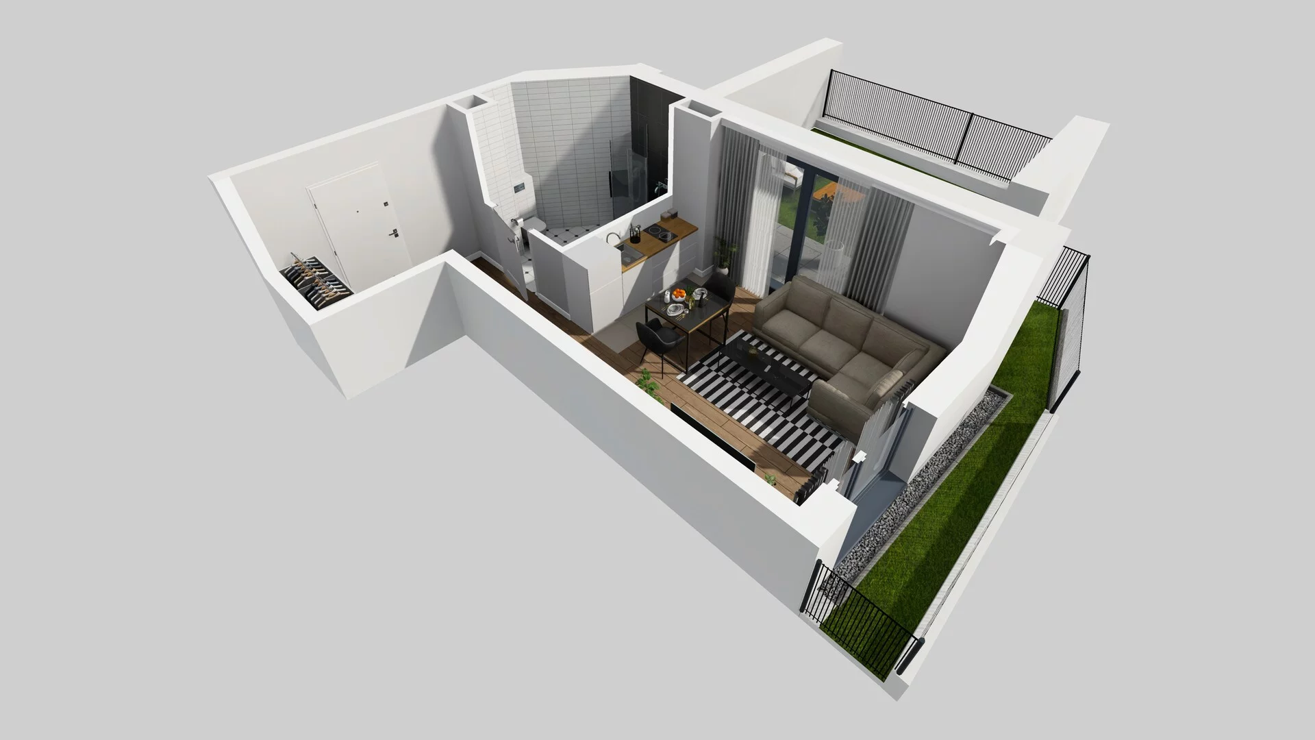 1 pokój, mieszkanie 25,76 m², parter, oferta nr B/40, Osobowicka 114, Wrocław, Osobowice-Rędzin, Fabryczna, ul. Osobowicka 114
