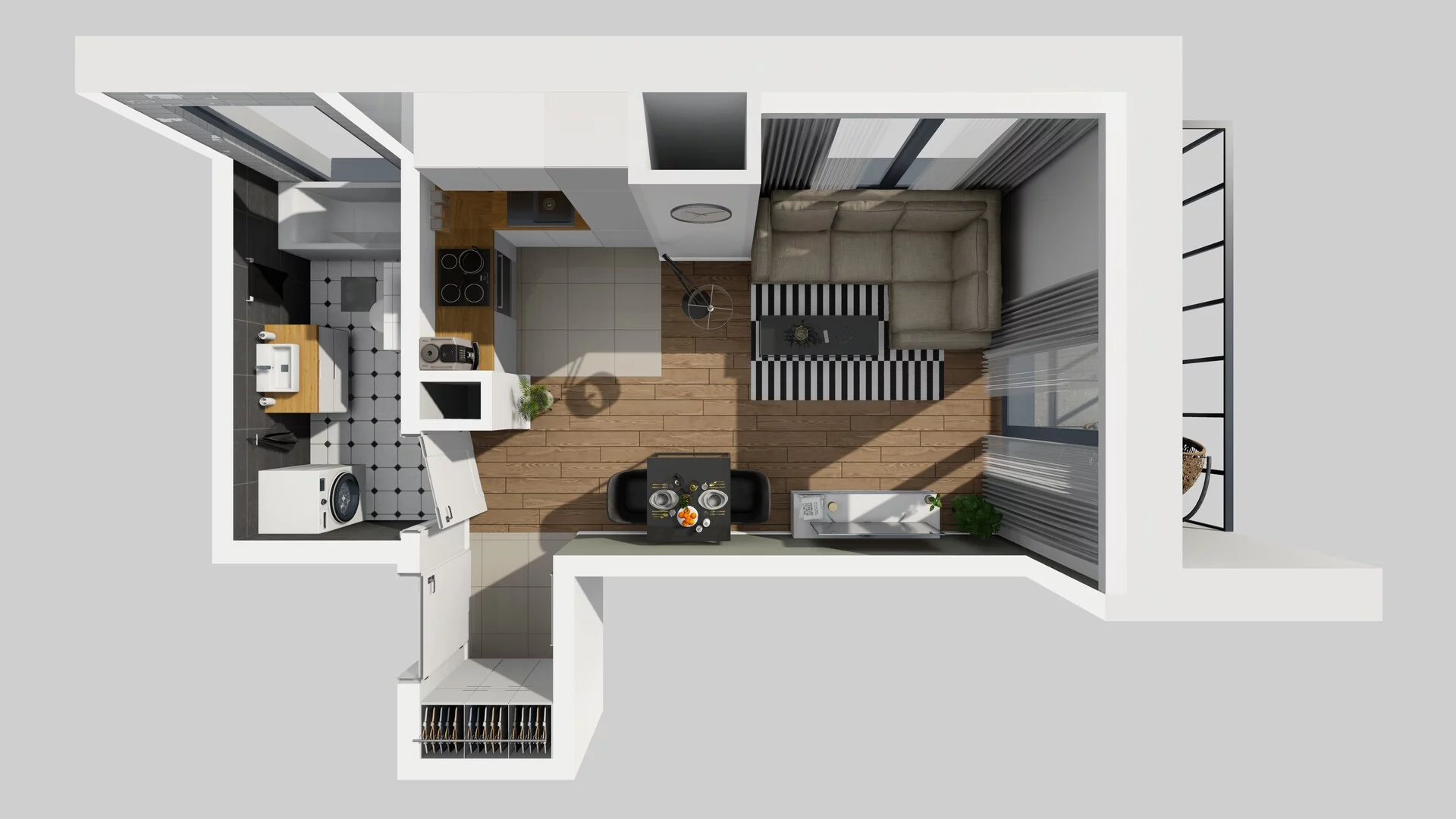 1 pokój, mieszkanie 26,21 m², piętro 1, oferta nr B/47, Osobowicka 114, Wrocław, Osobowice-Rędzin, Fabryczna, ul. Osobowicka 114