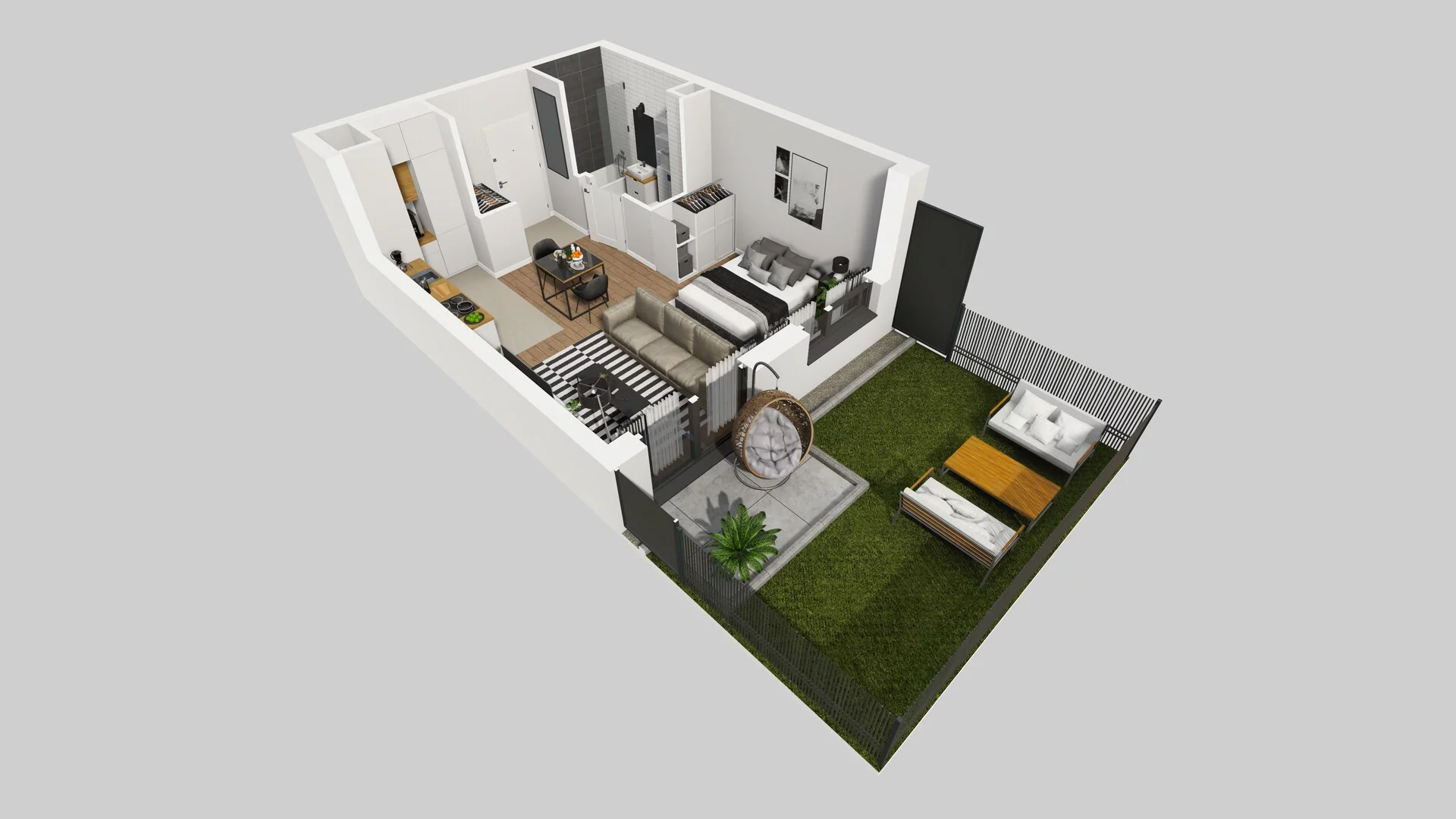 1 pokój, mieszkanie 34,20 m², parter, oferta nr B/3, Hubska 100, Wrocław, Huby, Krzyki, ul. Paczkowska